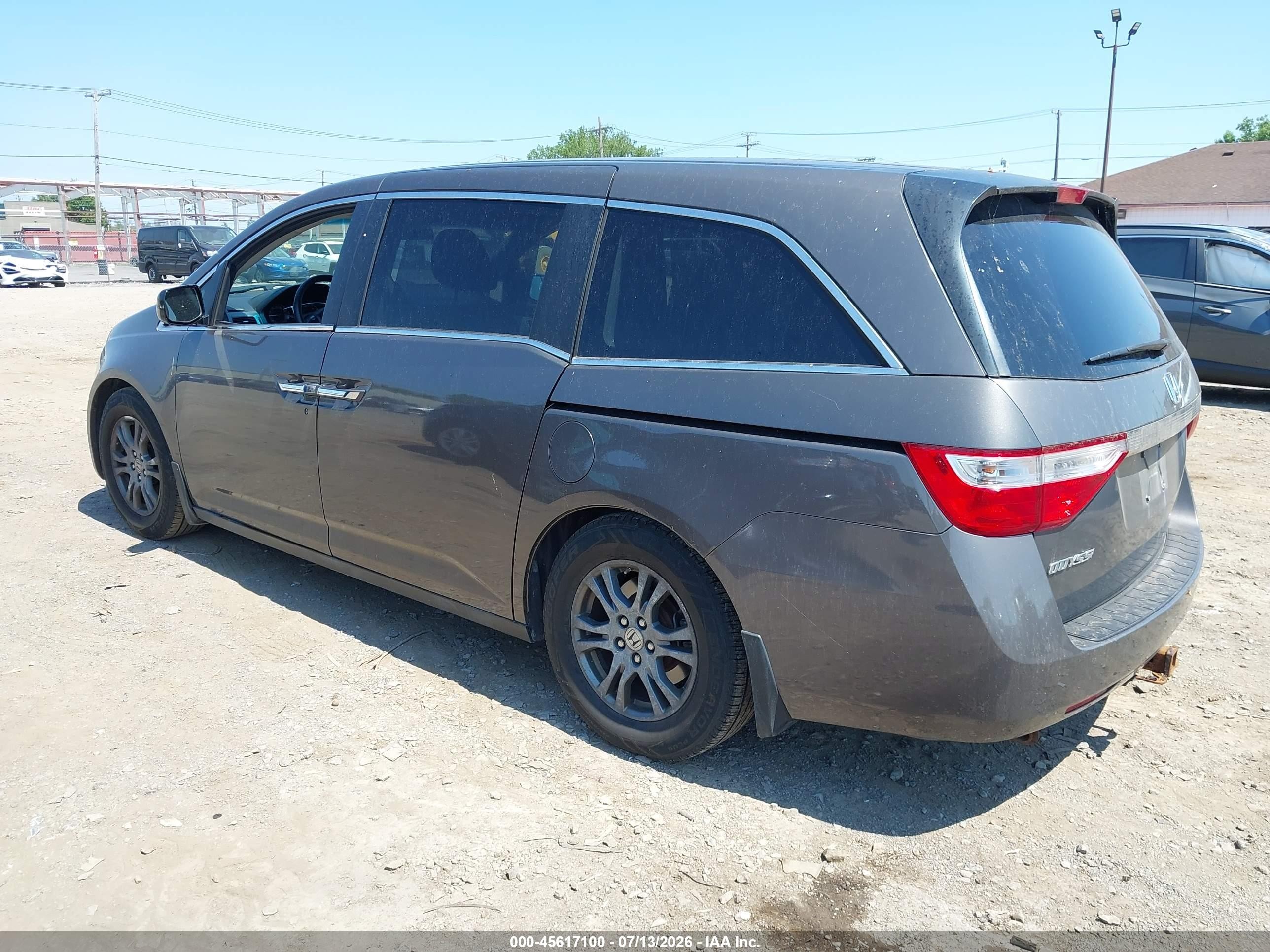 2011 Honda Odyssey Ex Gray vin: 5FNRL5H49BB070216