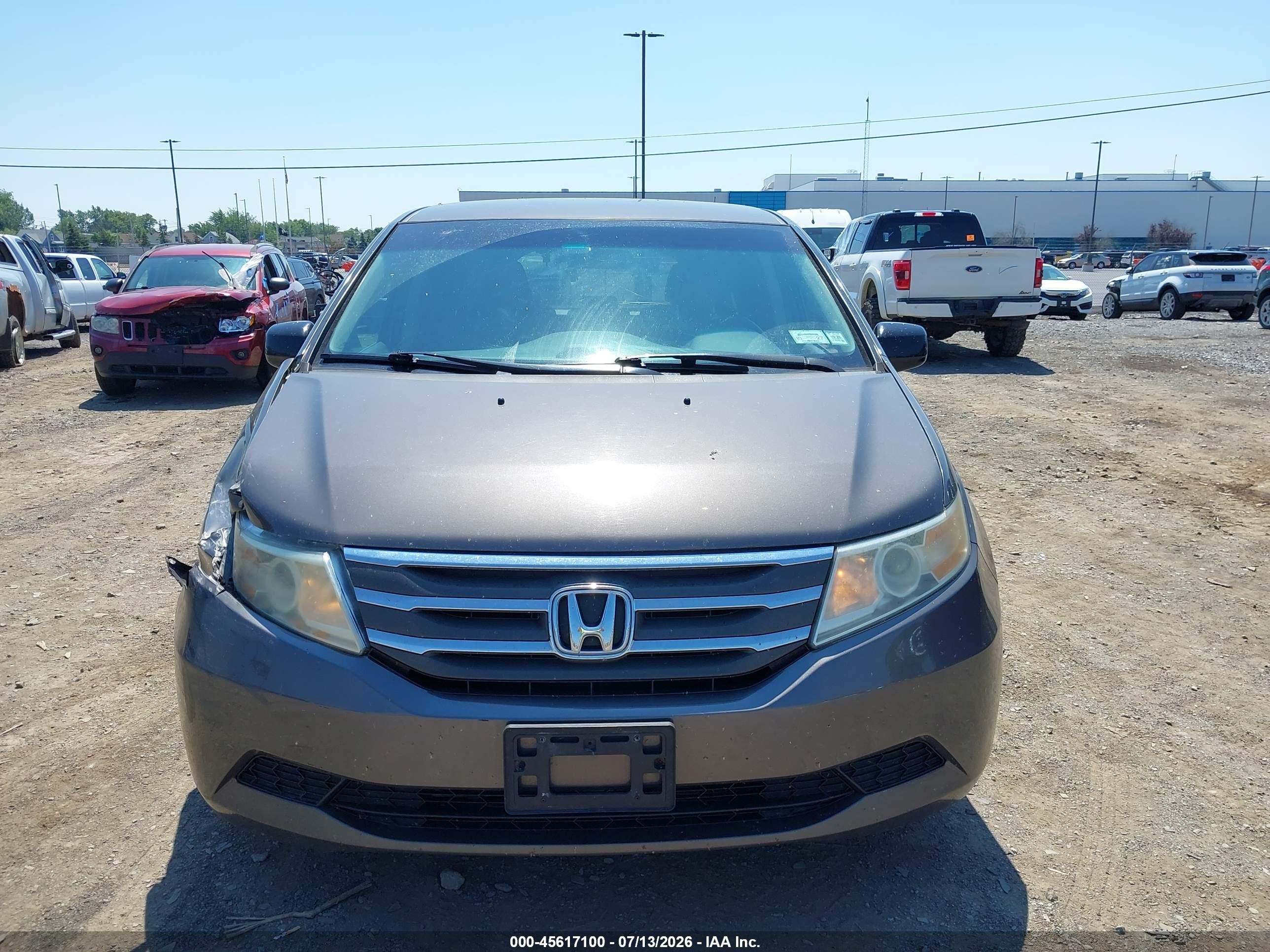 2011 Honda Odyssey Ex Gray vin: 5FNRL5H49BB070216