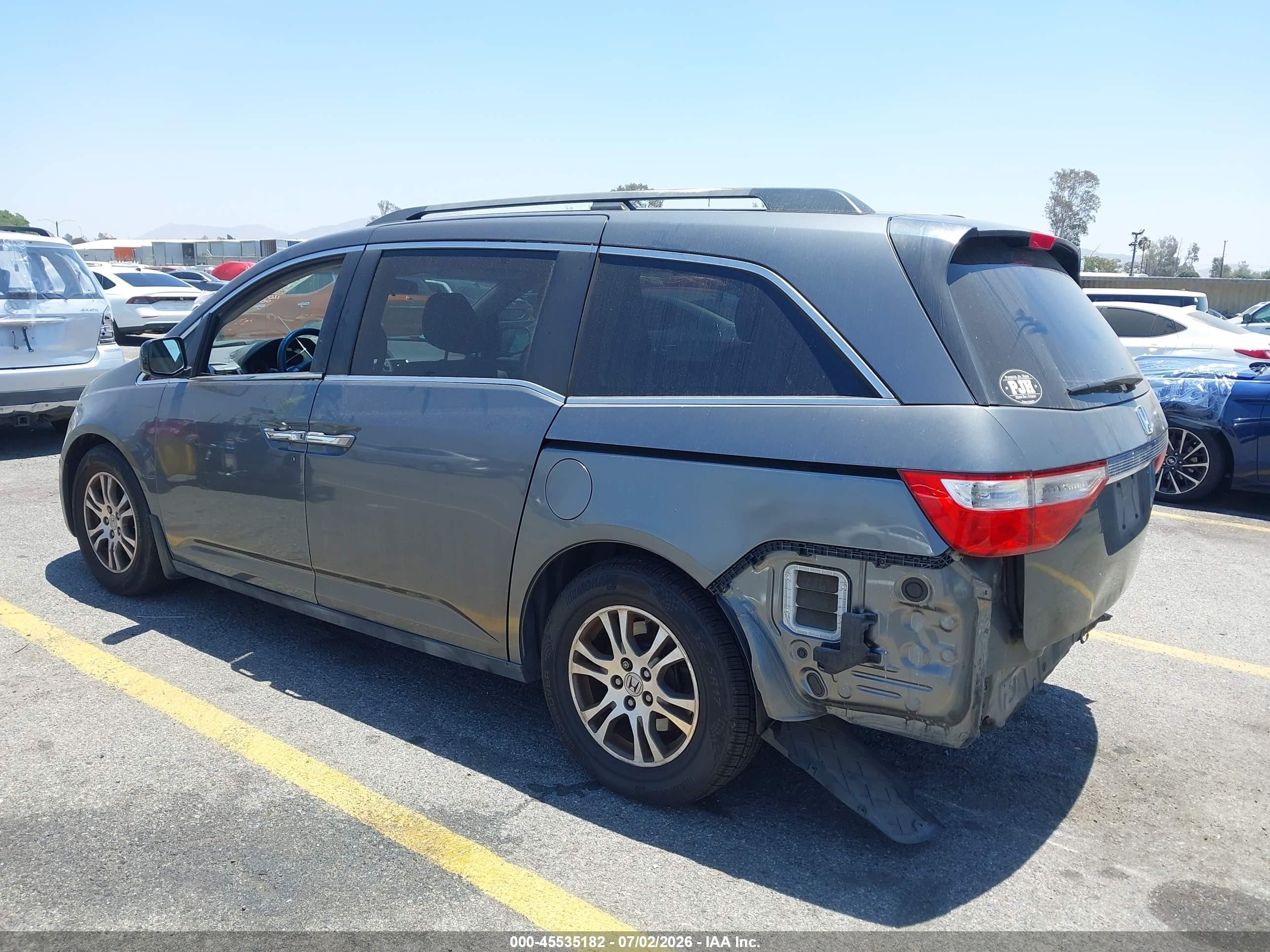 2012 Honda Odyssey Ex Gray vin: 5FNRL5H49CB068323