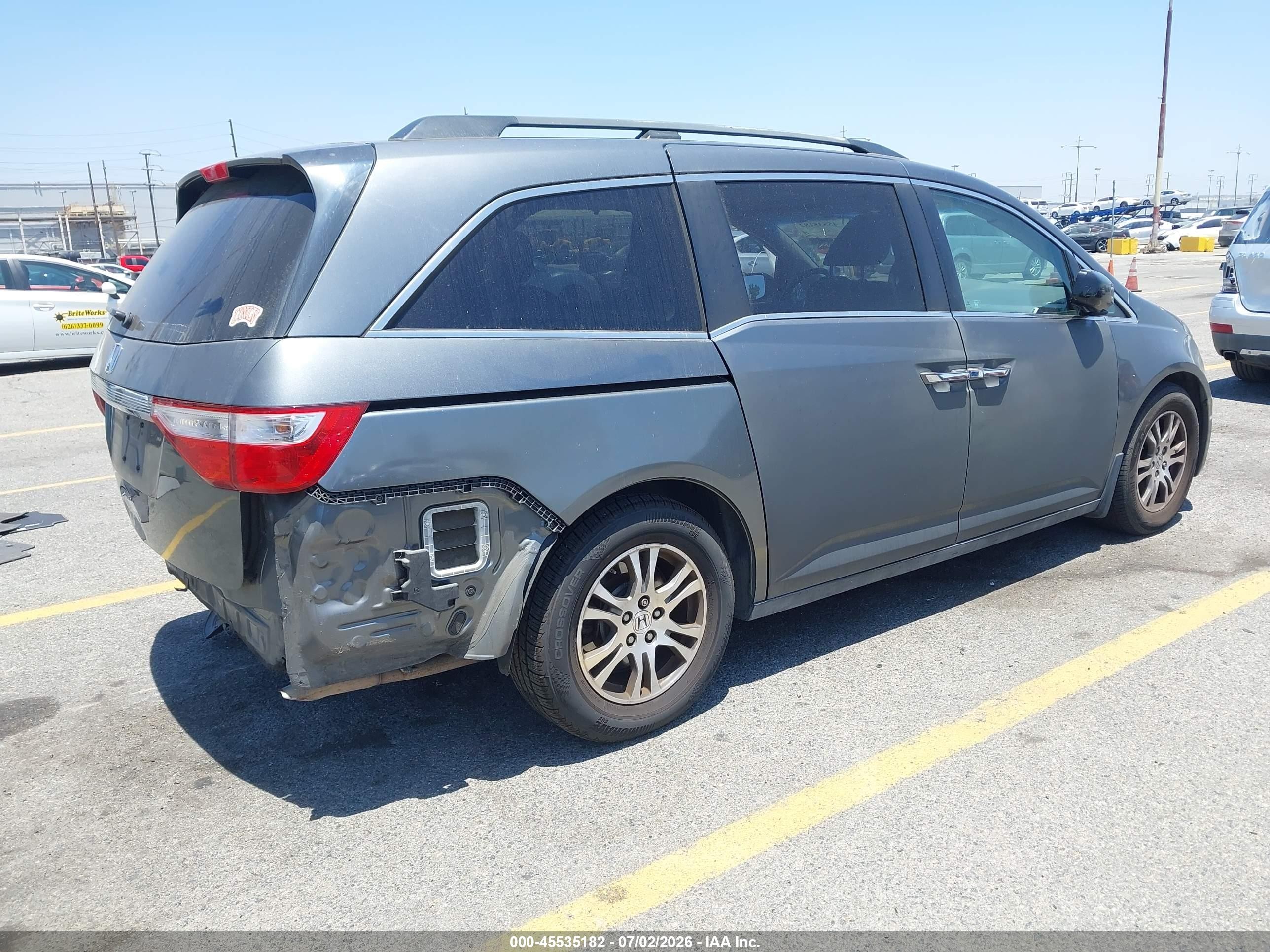 2012 Honda Odyssey Ex Gray vin: 5FNRL5H49CB068323