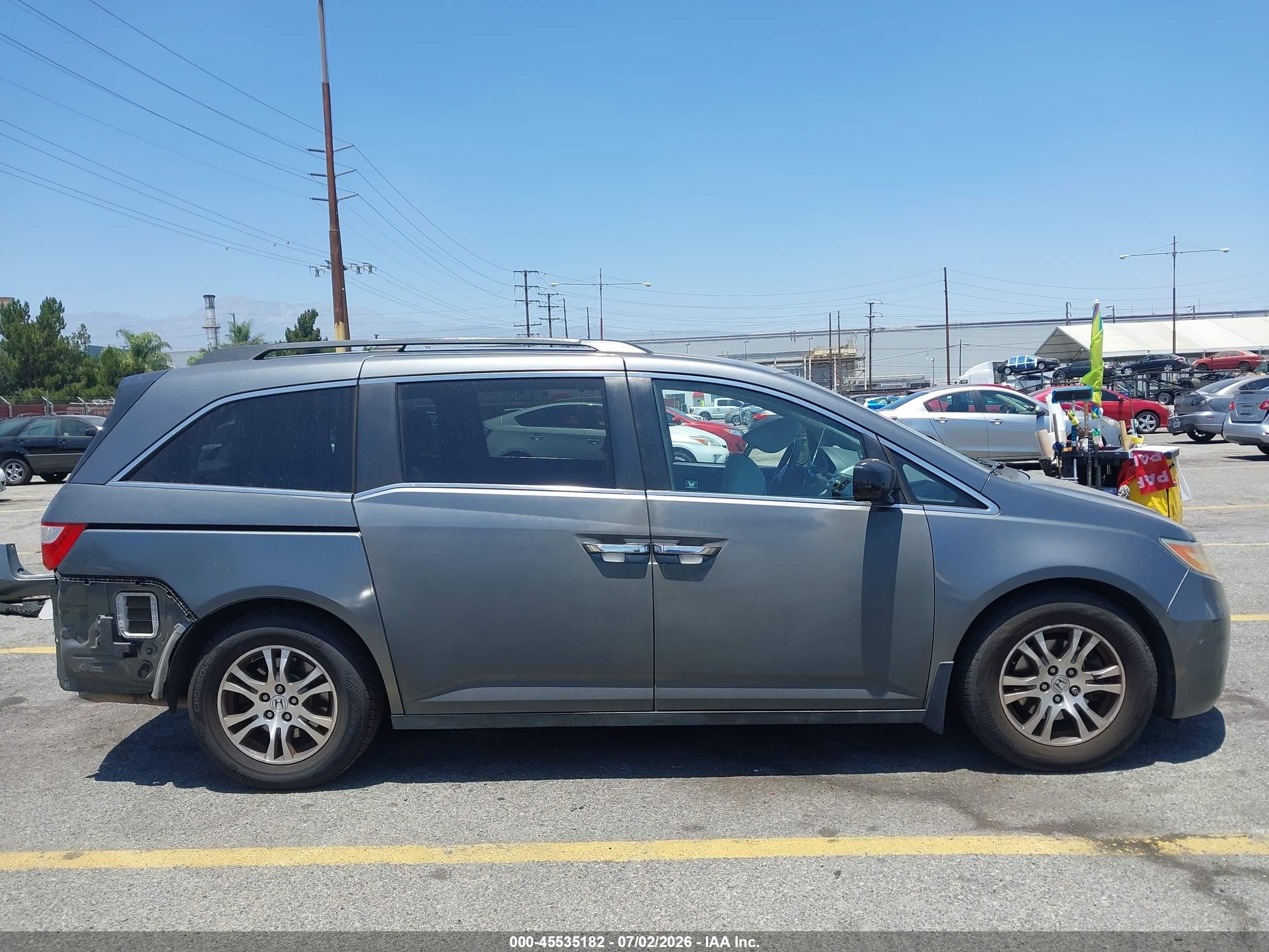 2012 Honda Odyssey Ex Gray vin: 5FNRL5H49CB068323