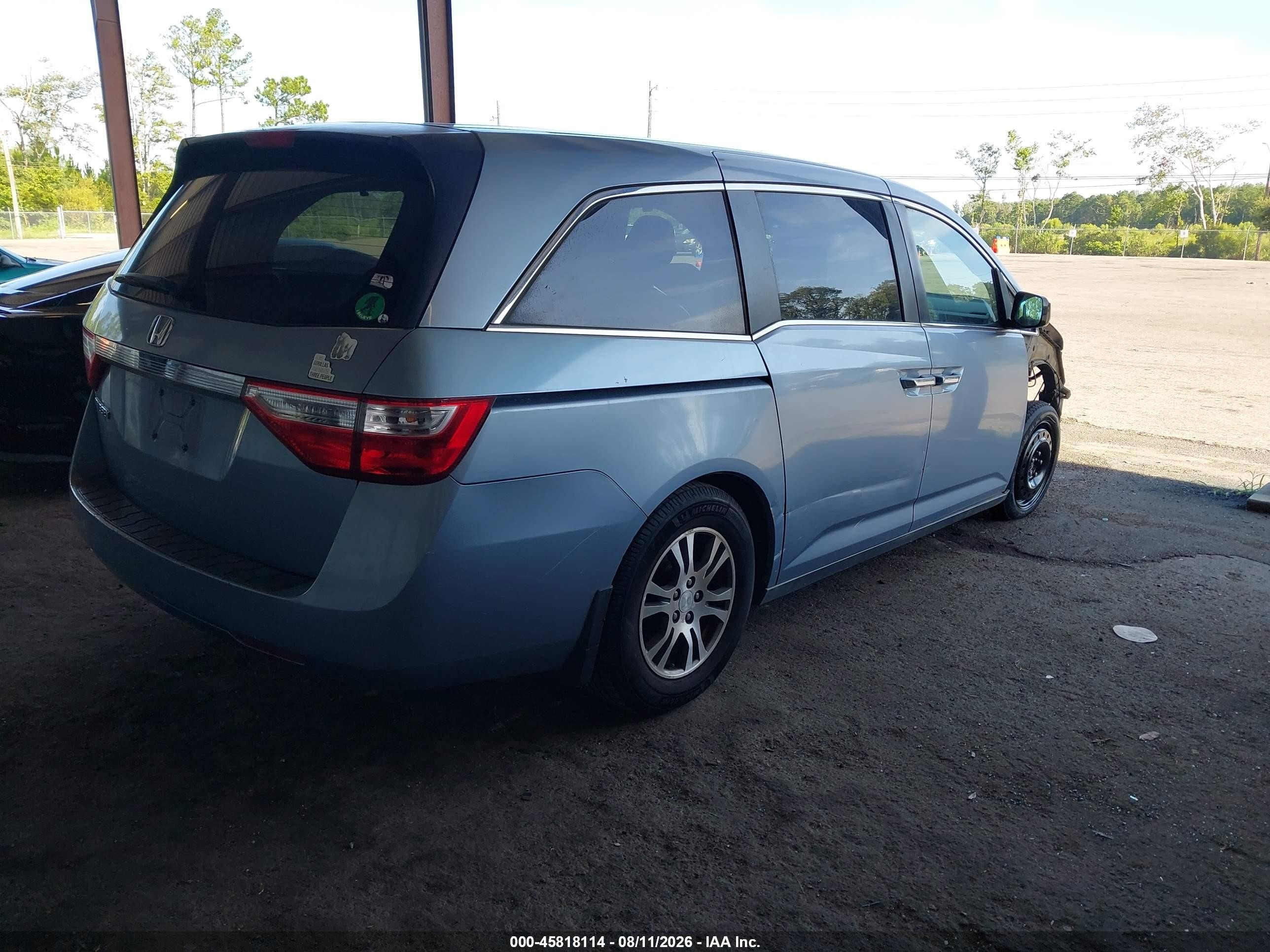 2012 Honda Odyssey Ex Light Blue vin: 5FNRL5H49CB072050