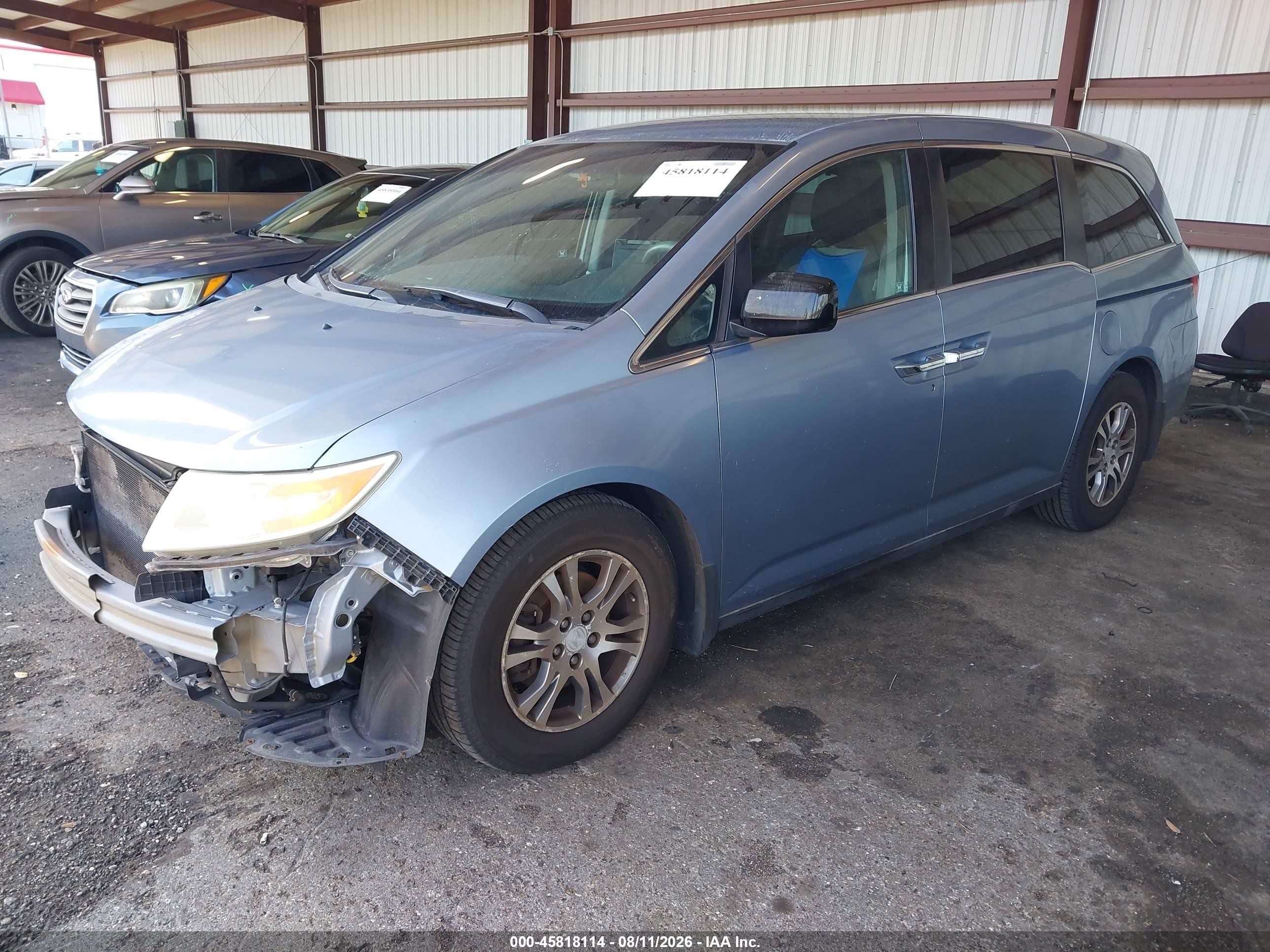 2012 Honda Odyssey Ex Light Blue vin: 5FNRL5H49CB072050