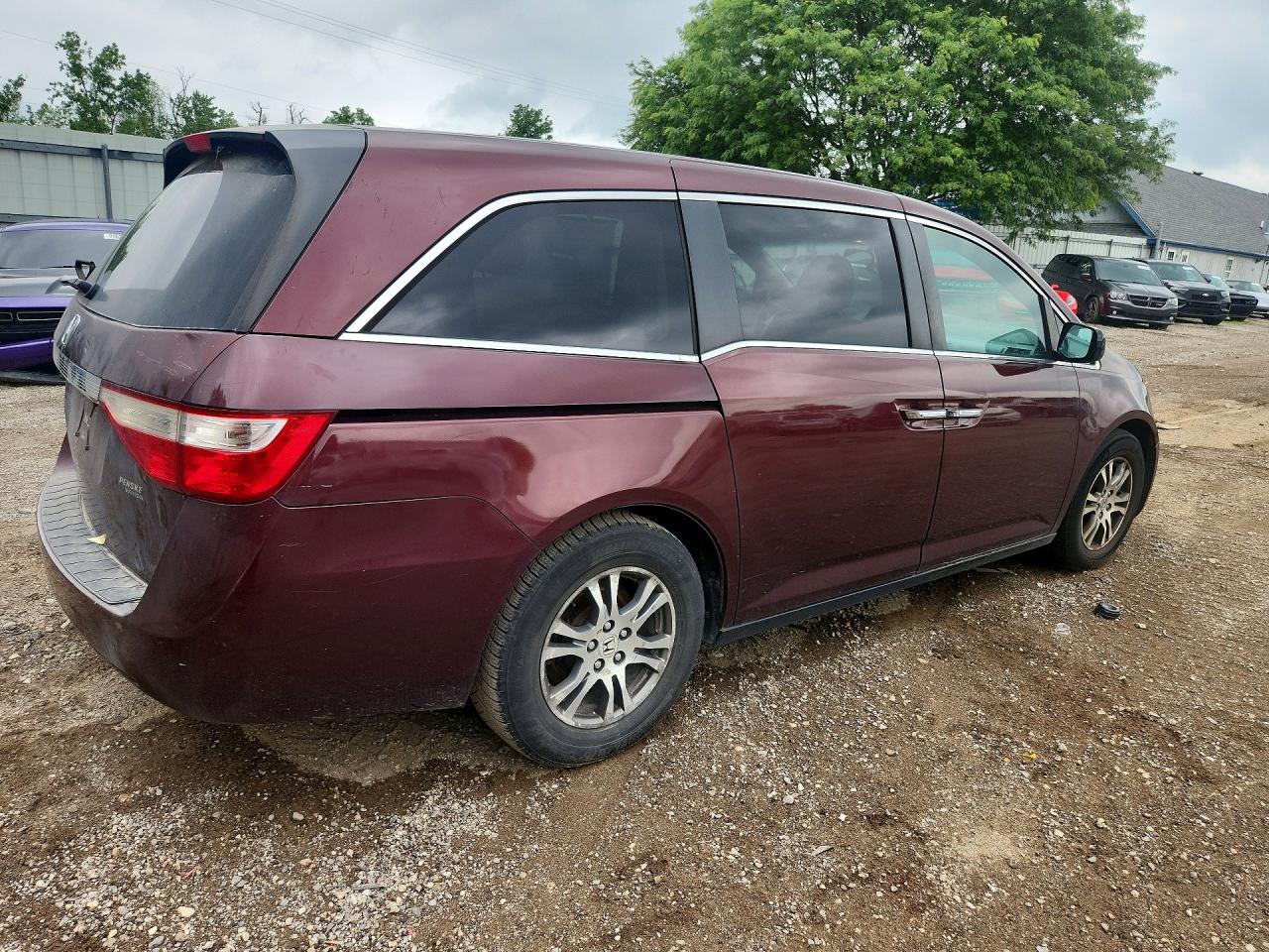 2012 Honda Odyssey Ex Burgundy vin: 5FNRL5H49CB122736