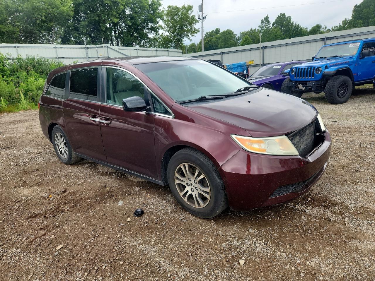 2012 Honda Odyssey Ex Burgundy vin: 5FNRL5H49CB122736