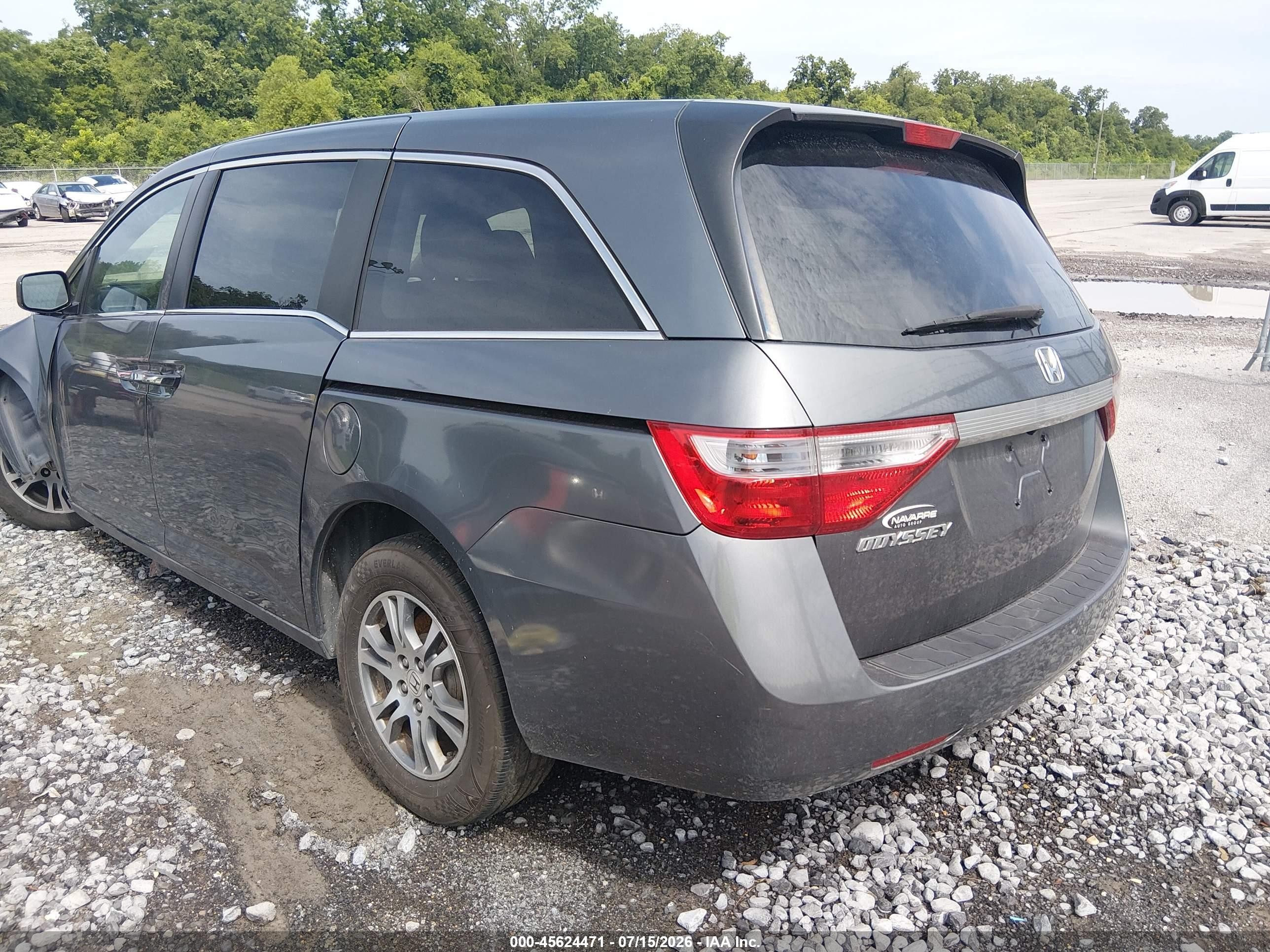 2013 Honda Odyssey Ex Gray vin: 5FNRL5H49DB003134