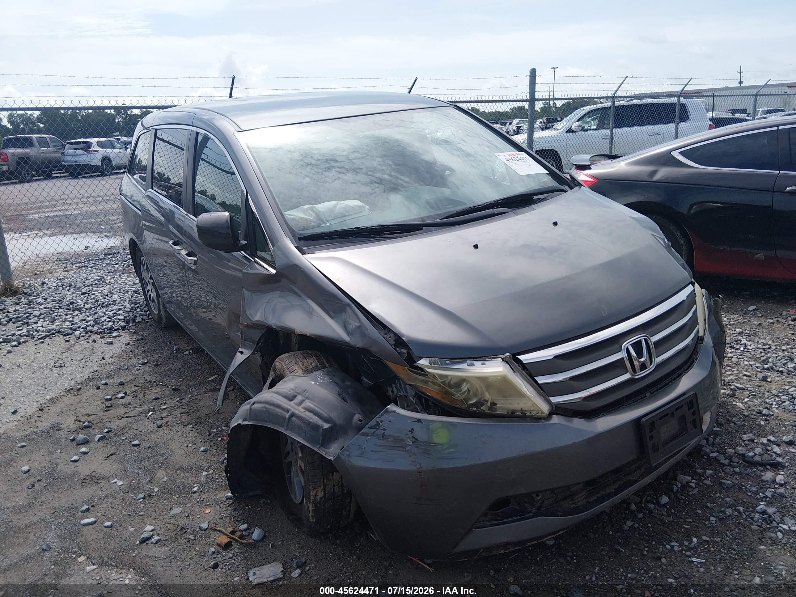 2013 Honda Odyssey Ex Gray vin: 5FNRL5H49DB003134