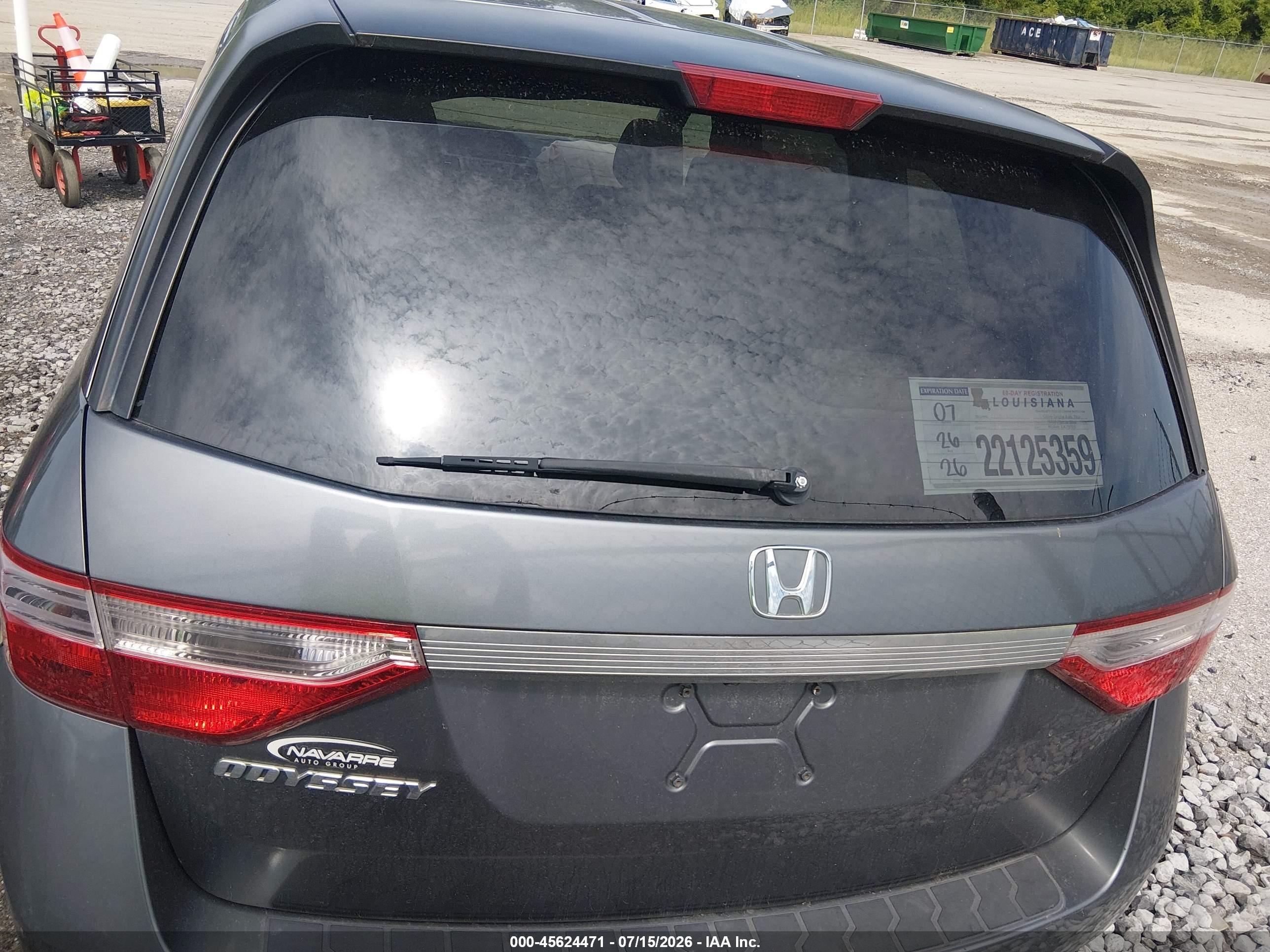 2013 Honda Odyssey Ex Gray vin: 5FNRL5H49DB003134