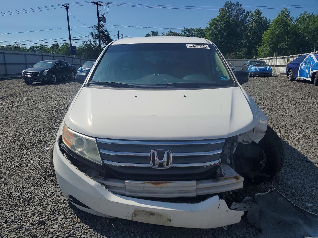 2013 Honda Odyssey Ex White vin: 5FNRL5H49DB025487