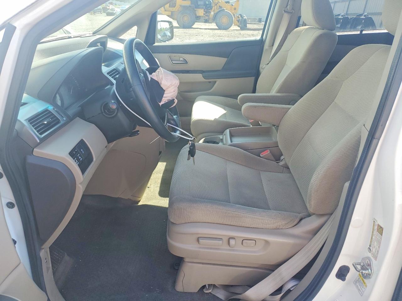 2013 Honda Odyssey Ex White vin: 5FNRL5H49DB025487