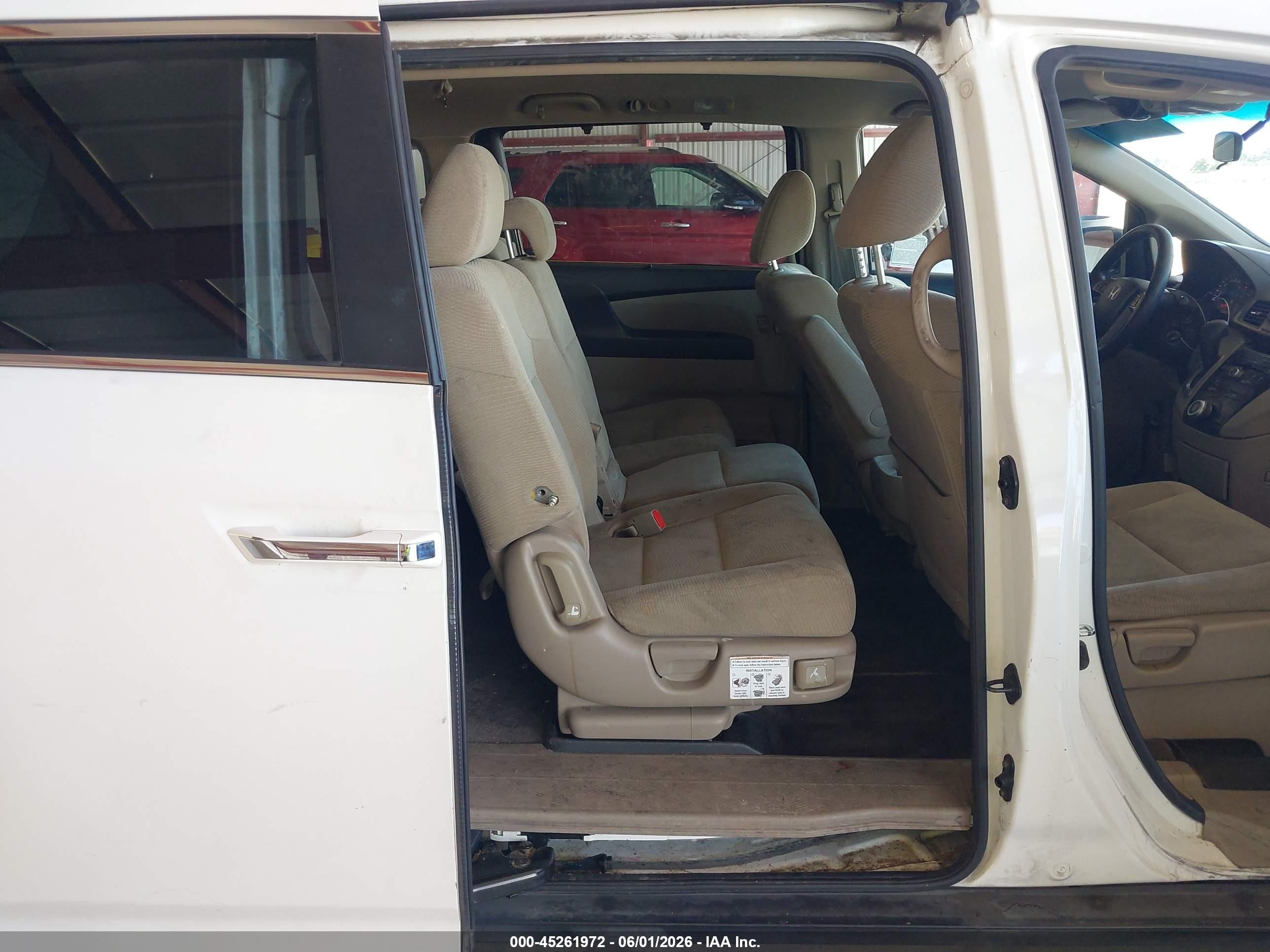 2013 Honda Odyssey Ex White vin: 5FNRL5H49DB031287