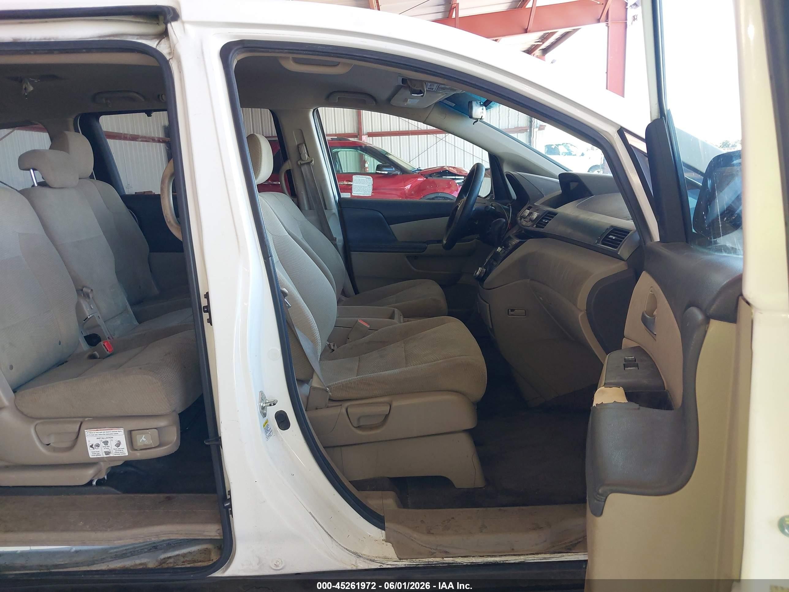 2013 Honda Odyssey Ex White vin: 5FNRL5H49DB031287