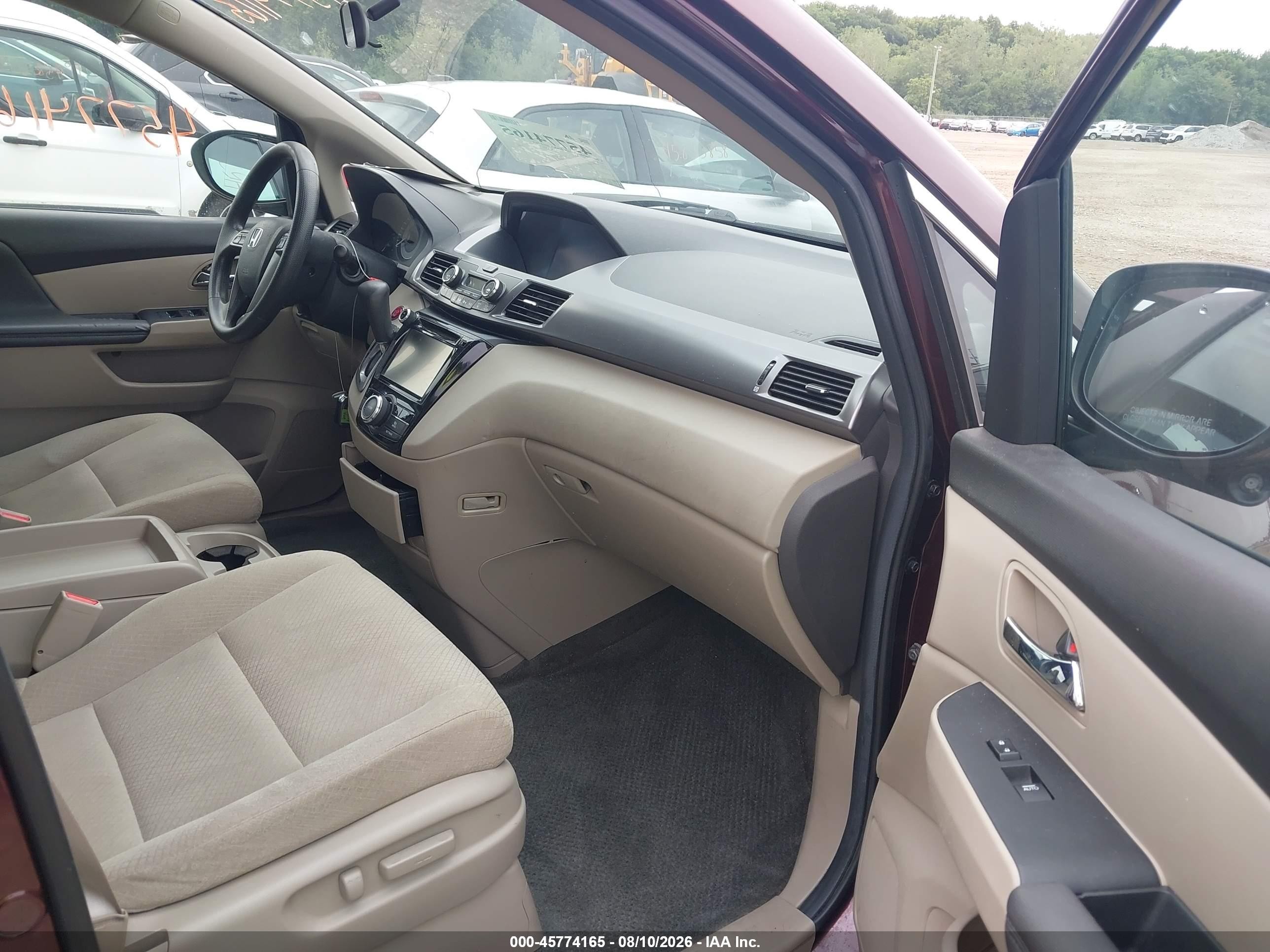 2014 Honda Odyssey Ex Burgundy vin: 5FNRL5H49EB053677