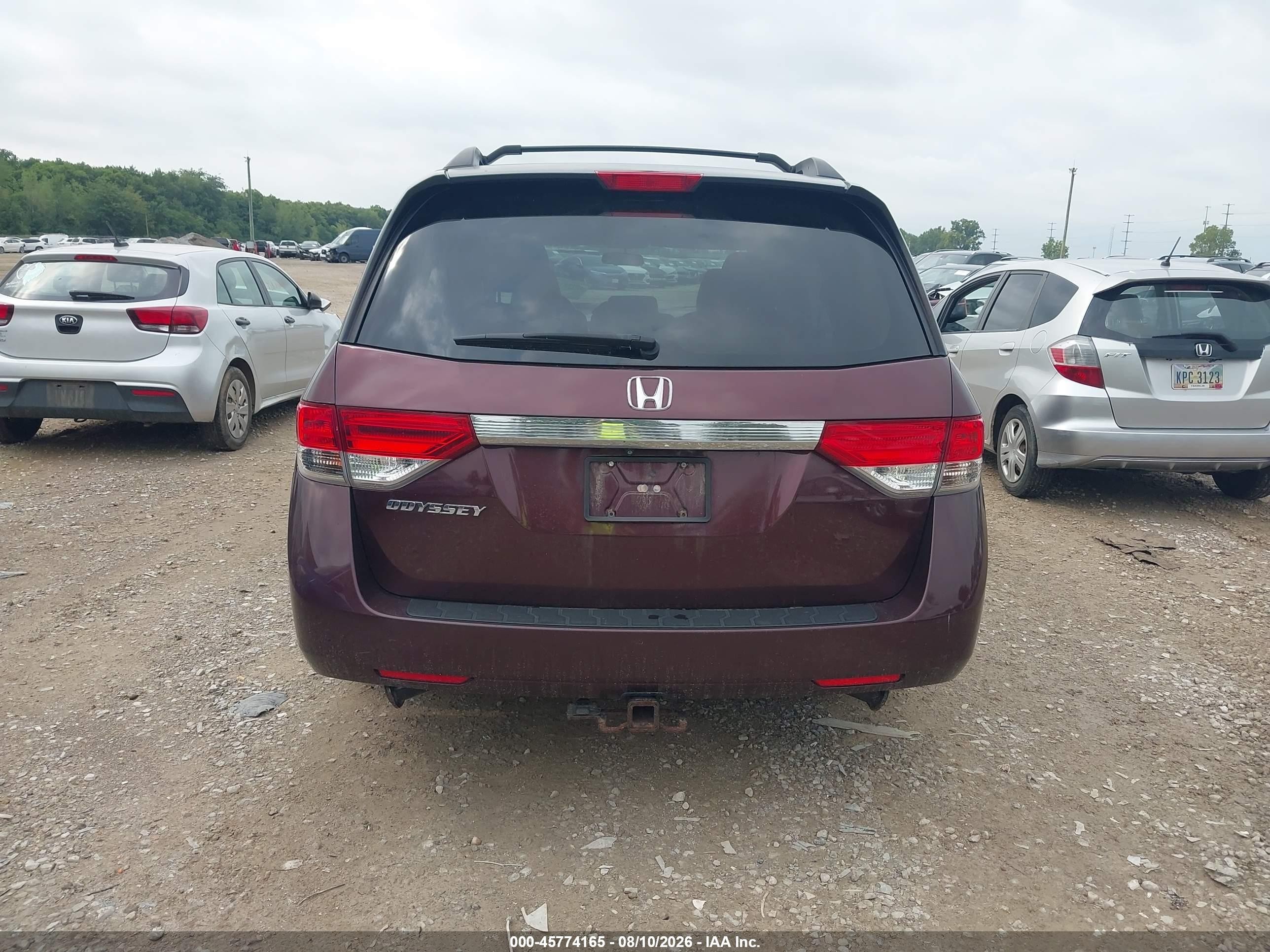 2014 Honda Odyssey Ex Burgundy vin: 5FNRL5H49EB053677