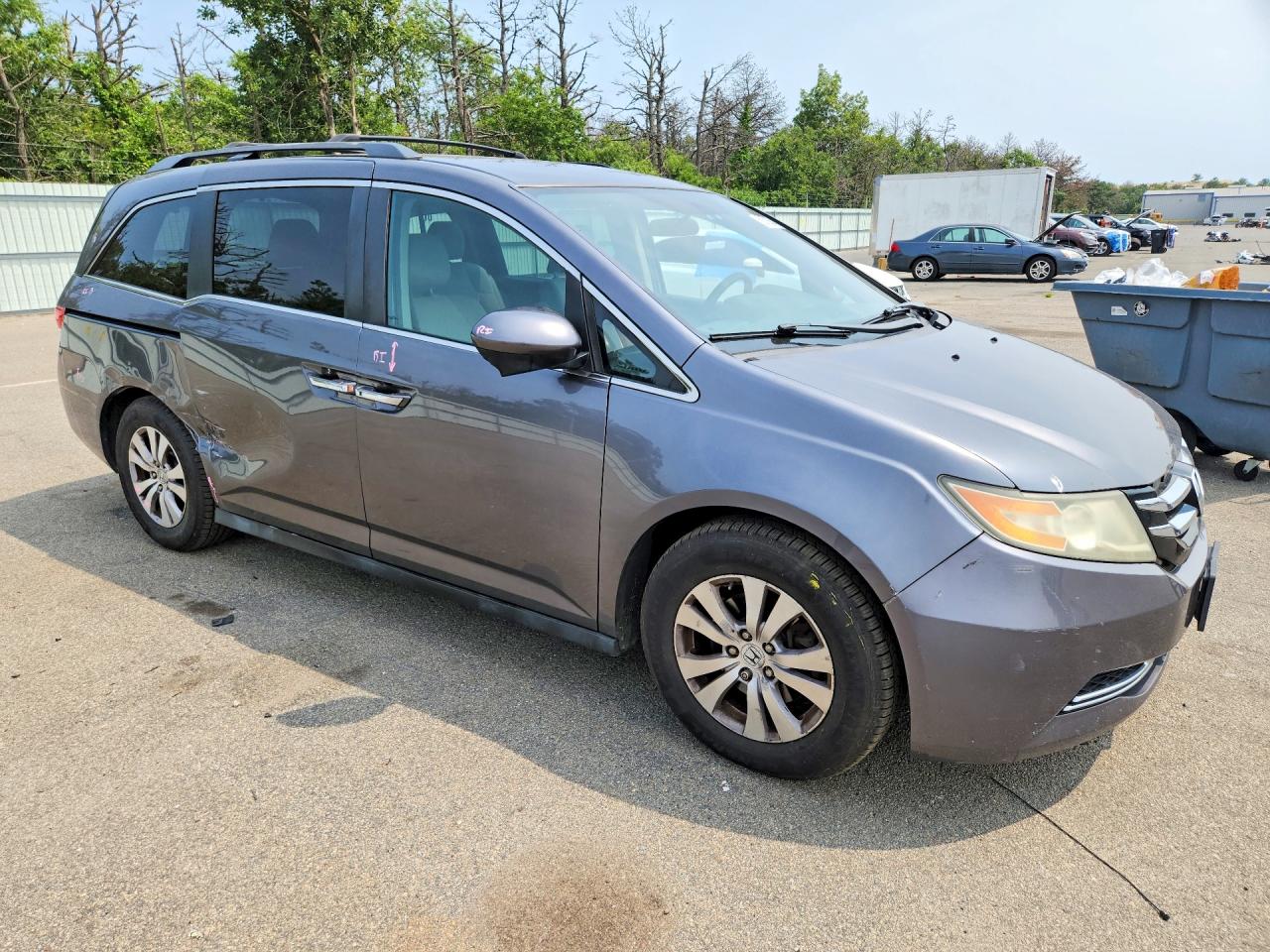 2015 Honda Odyssey Ex Gray vin: 5FNRL5H49FB004917