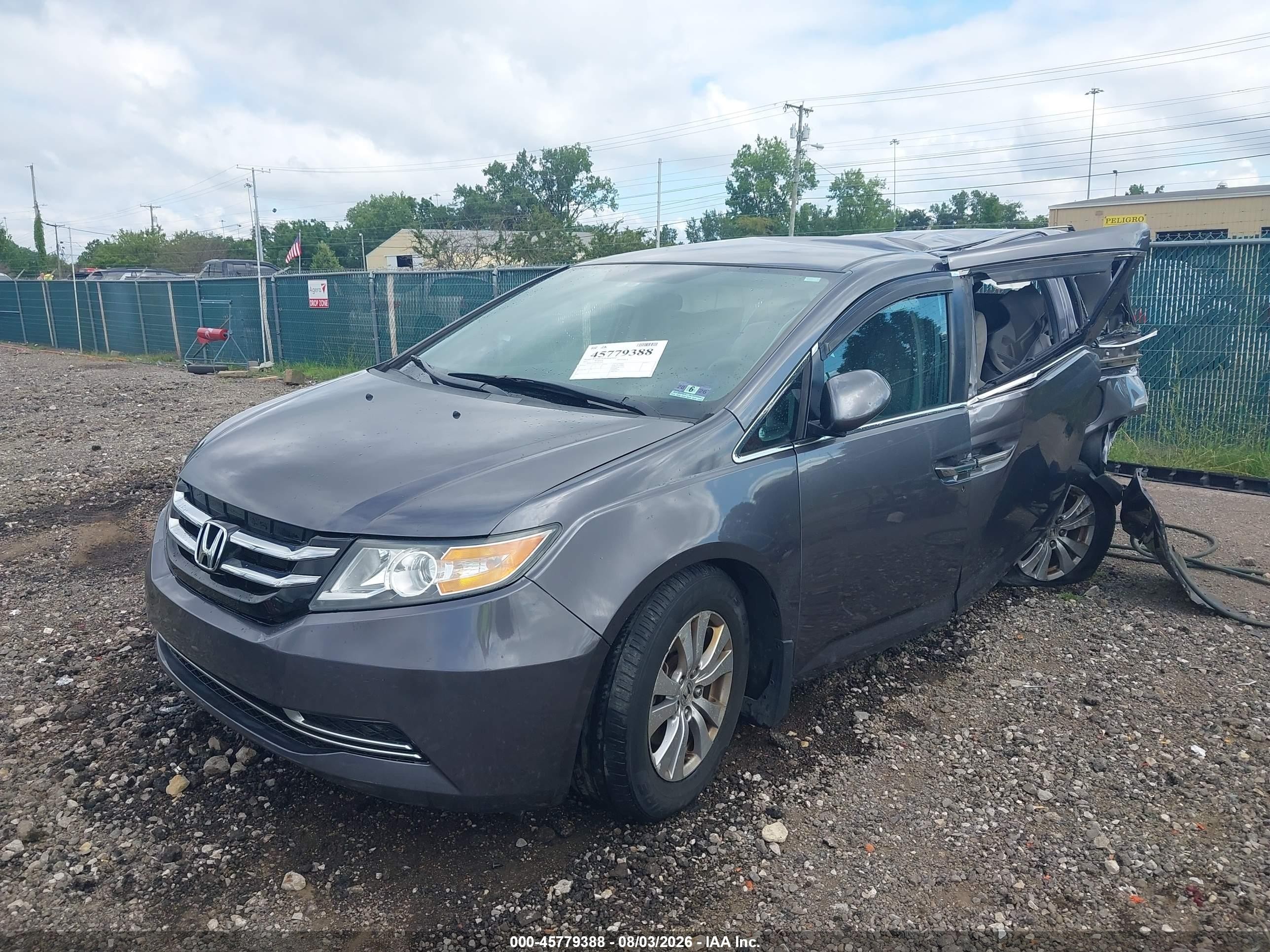 2015 Honda Odyssey Ex Gray vin: 5FNRL5H49FB047816