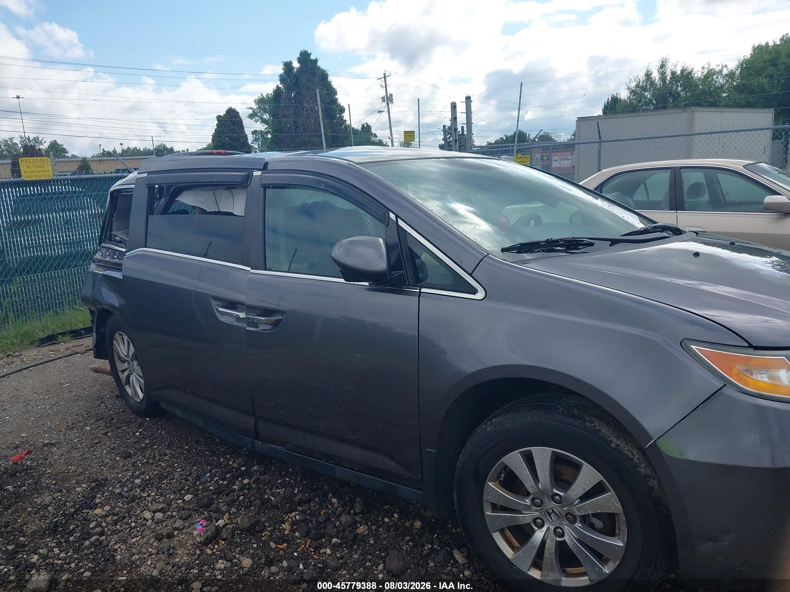 2015 Honda Odyssey Ex Gray vin: 5FNRL5H49FB047816
