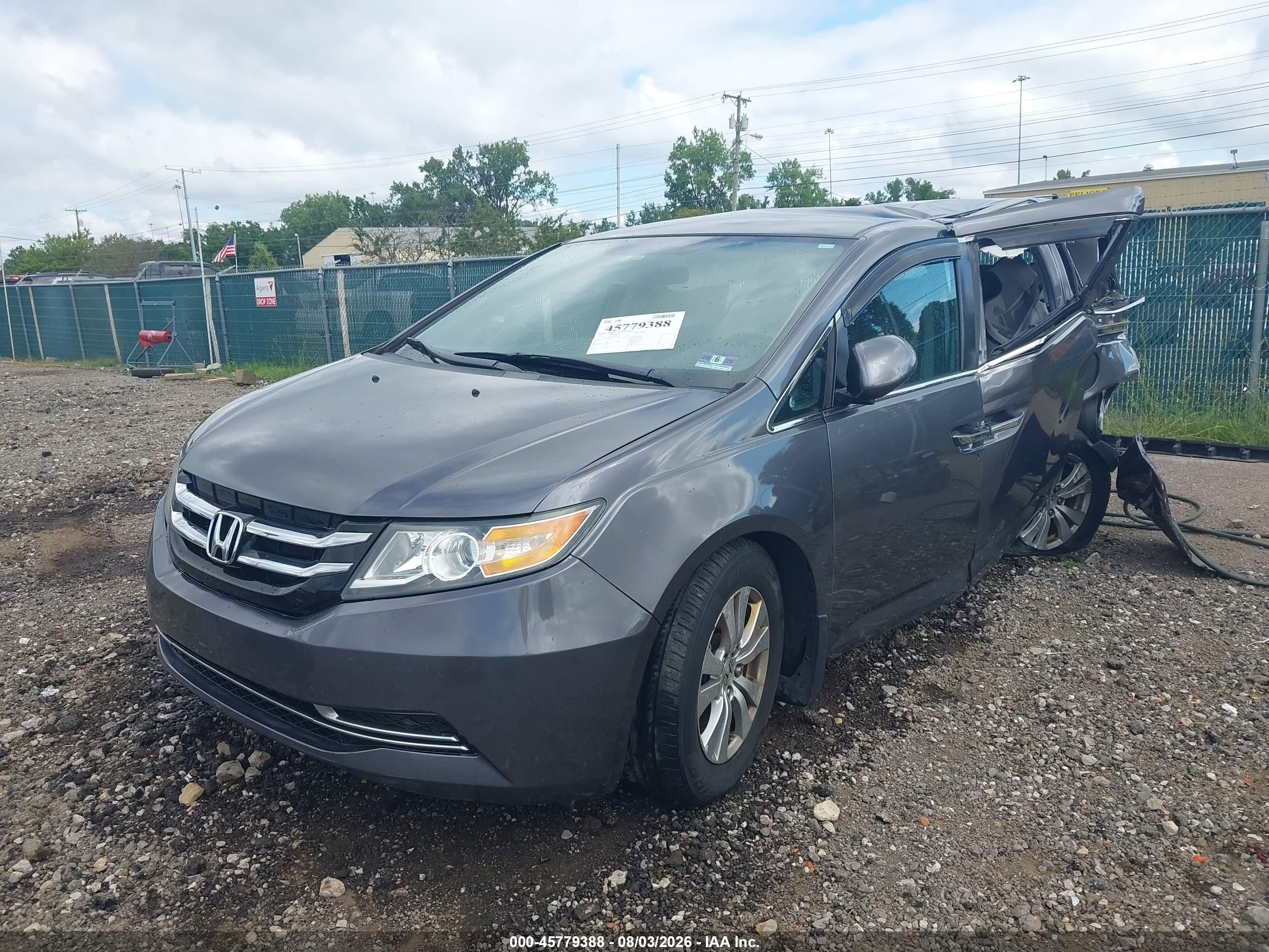 2015 Honda Odyssey Ex Gray vin: 5FNRL5H49FB047816