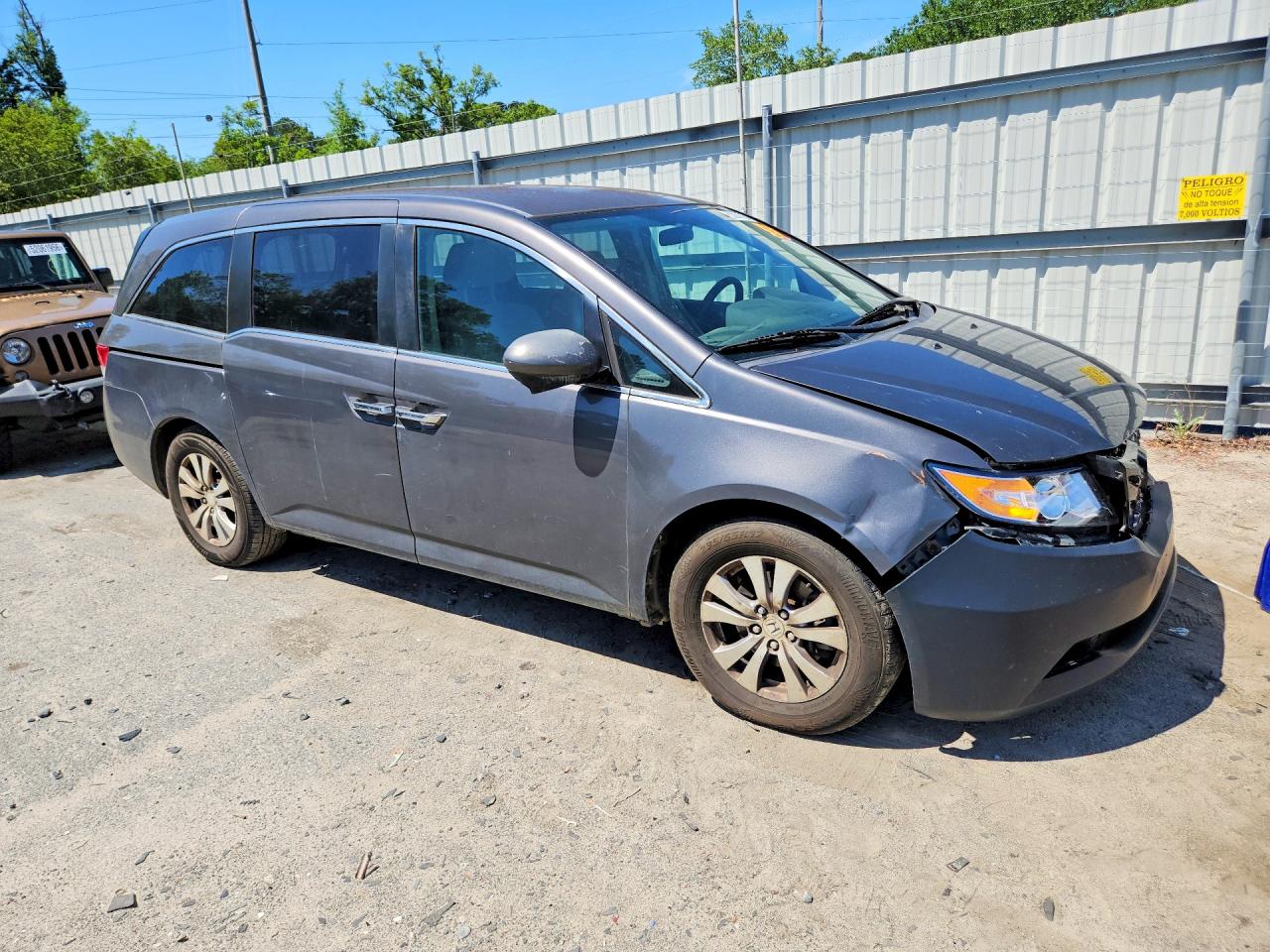 2015 Honda Odyssey Ex Gray vin: 5FNRL5H49FB051705