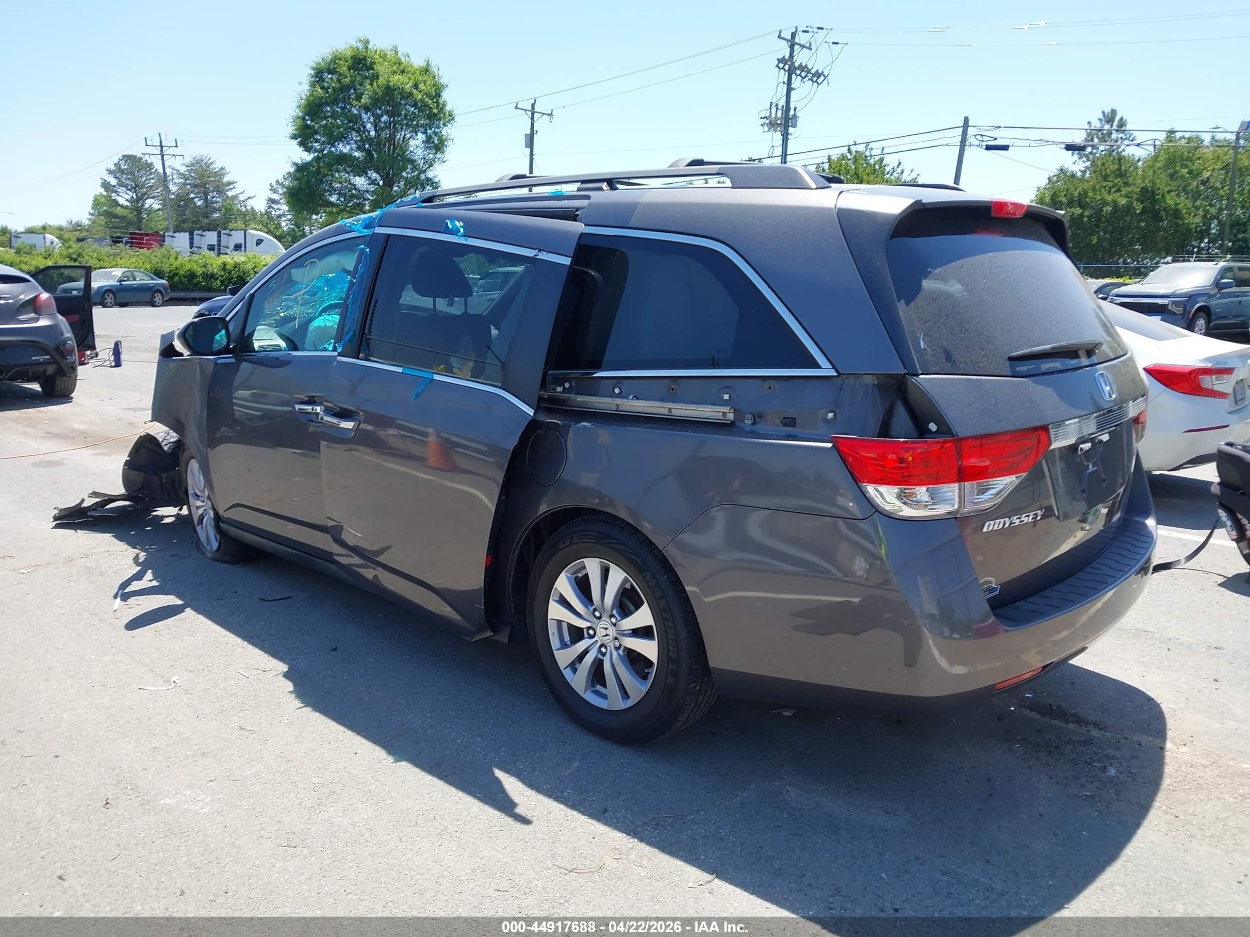 2015 Honda Odyssey Ex Gray vin: 5FNRL5H49FB118190