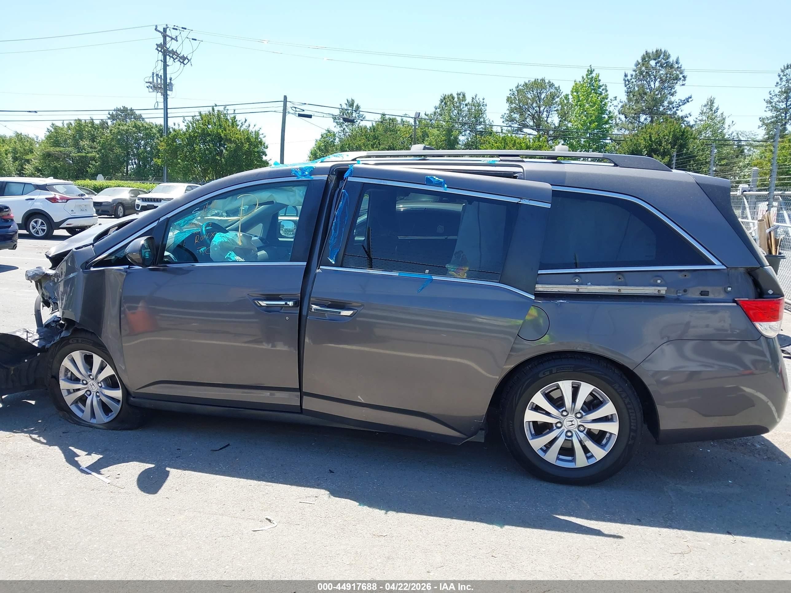 2015 Honda Odyssey Ex Gray vin: 5FNRL5H49FB118190