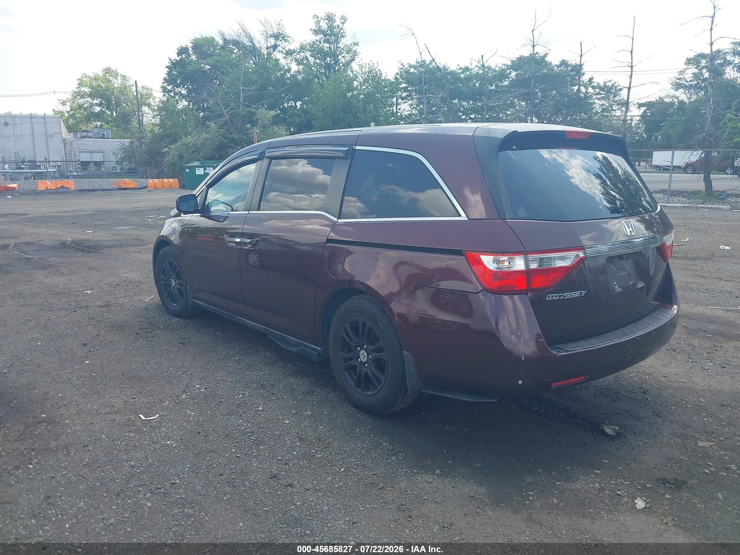 2011 Honda Odyssey Ex Maroon vin: 5FNRL5H4XBB053182