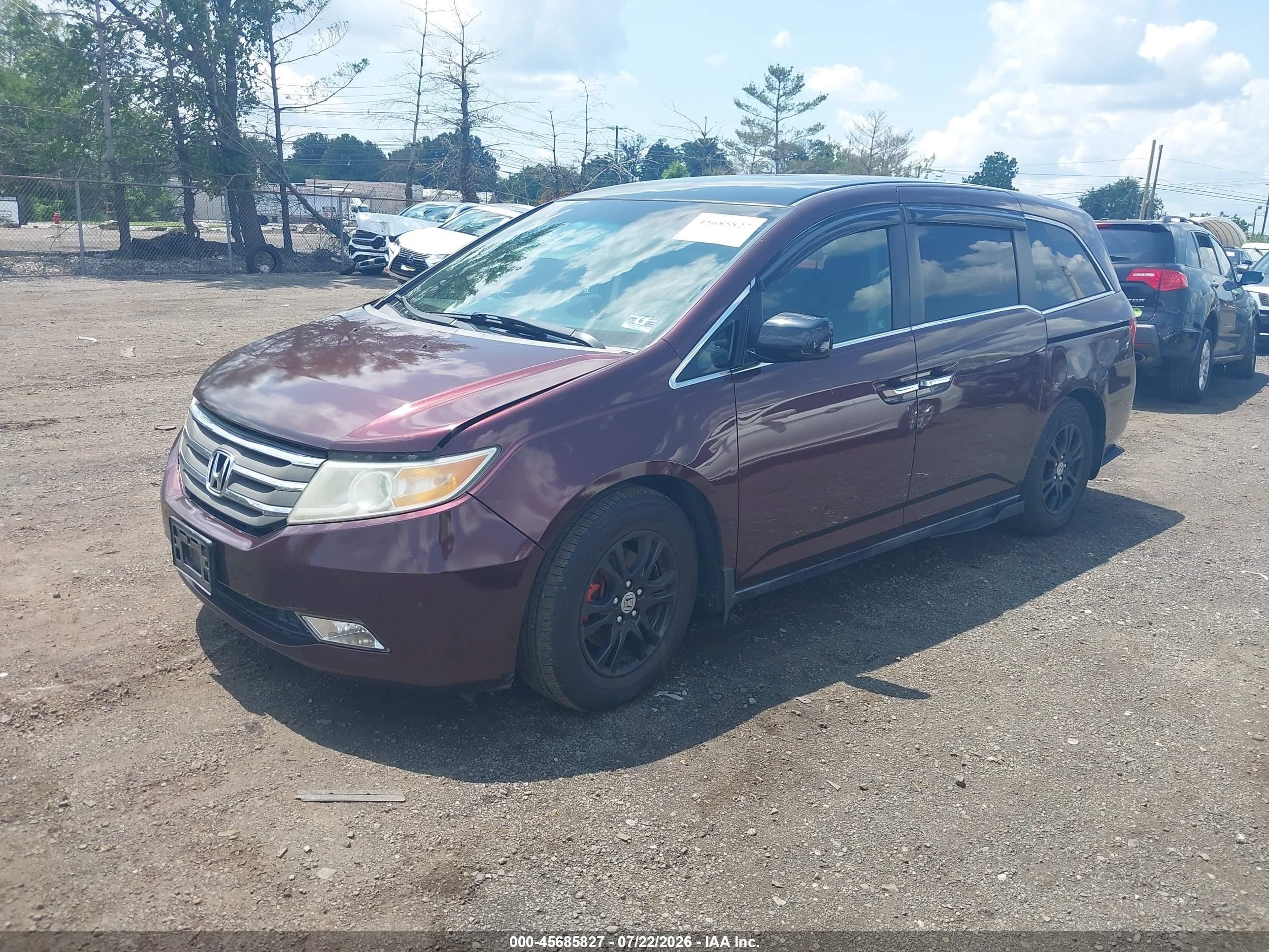 2011 Honda Odyssey Ex Maroon vin: 5FNRL5H4XBB053182