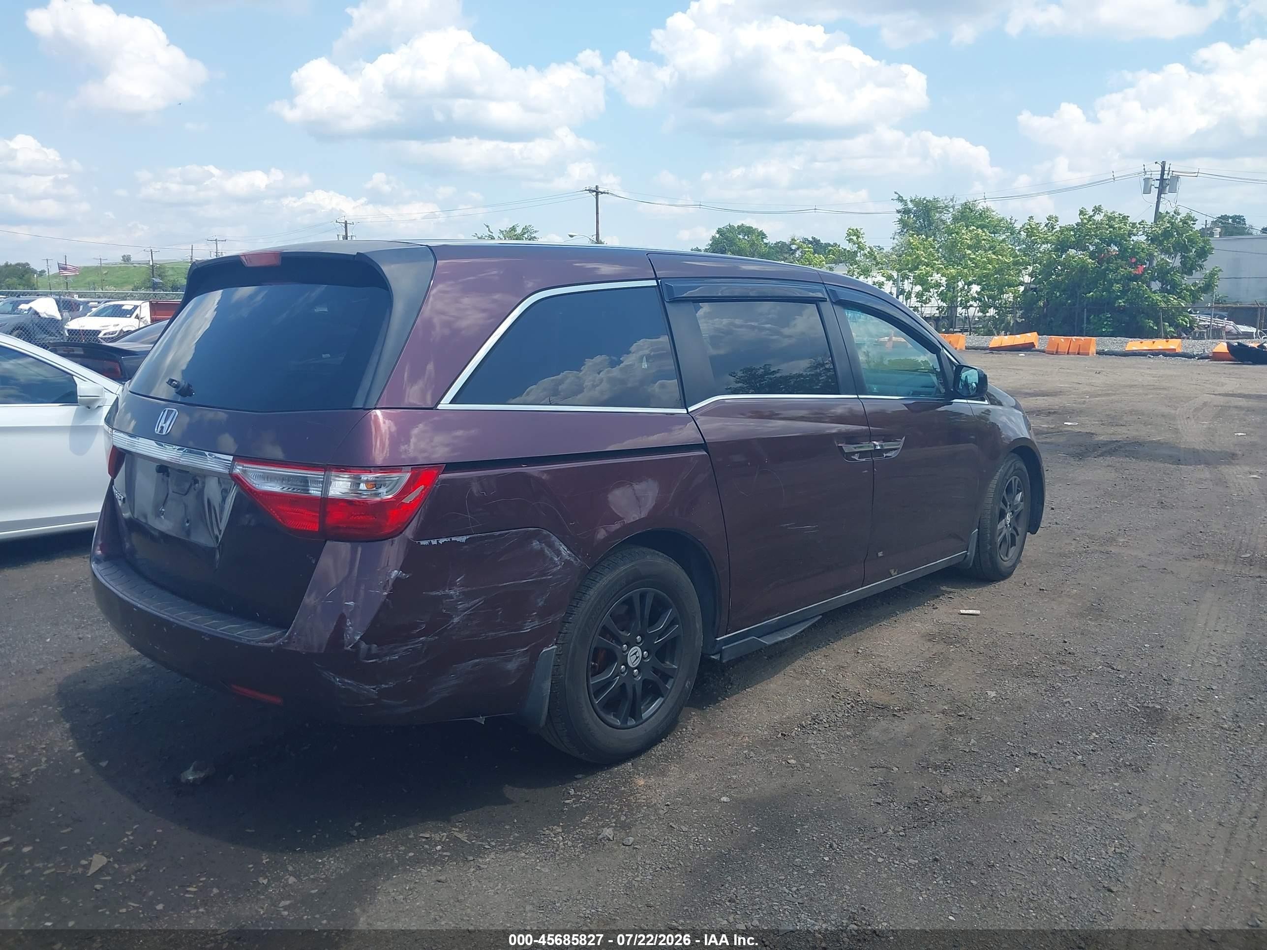 2011 Honda Odyssey Ex Maroon vin: 5FNRL5H4XBB053182