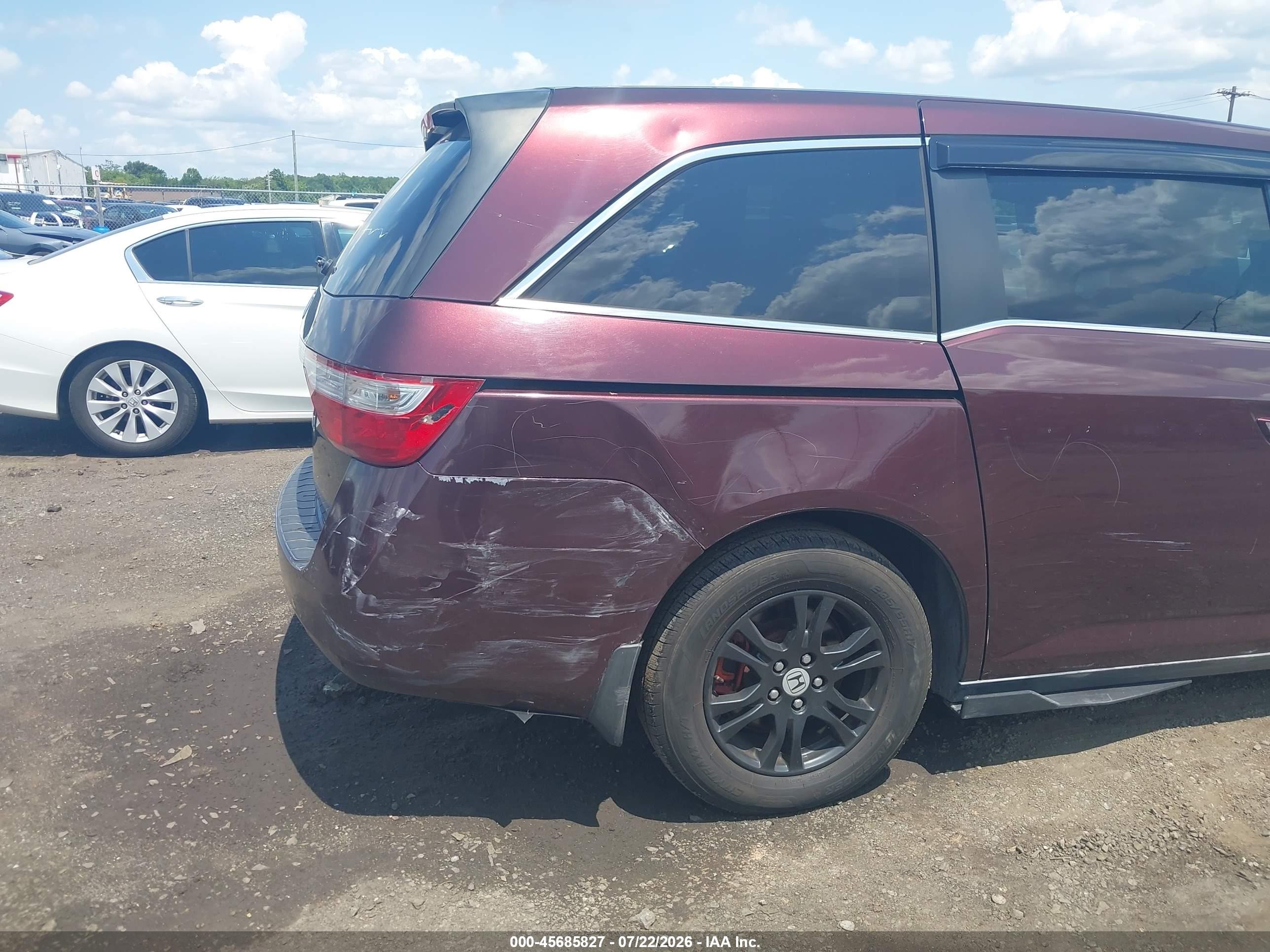 2011 Honda Odyssey Ex Maroon vin: 5FNRL5H4XBB053182