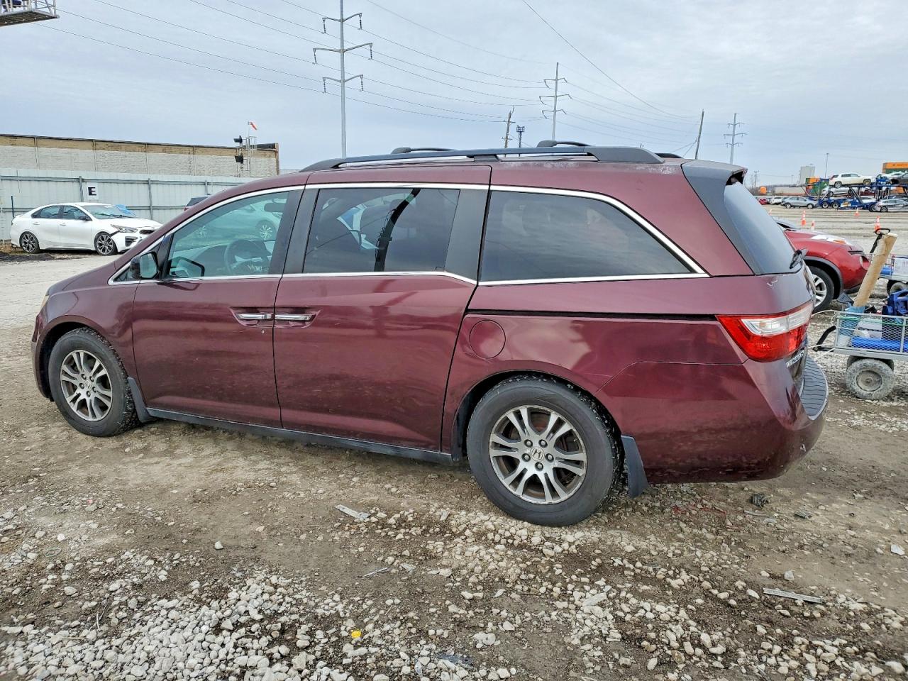 2011 Honda Odyssey Ex Maroon vin: 5FNRL5H4XBB064991