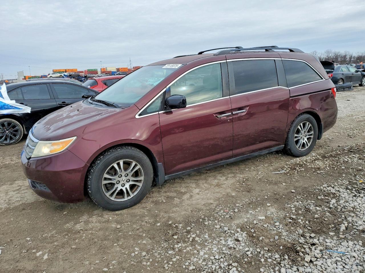 2011 Honda Odyssey Ex Темно-бордовый vin: 5FNRL5H4XBB064991