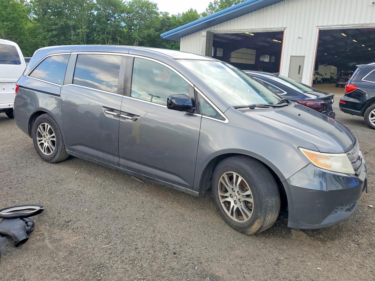 2012 Honda Odyssey Ex Gray vin: 5FNRL5H4XCB044449