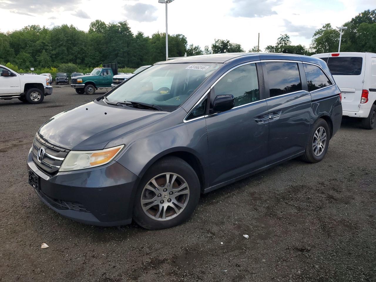 2012 Honda Odyssey Ex Gray vin: 5FNRL5H4XCB044449