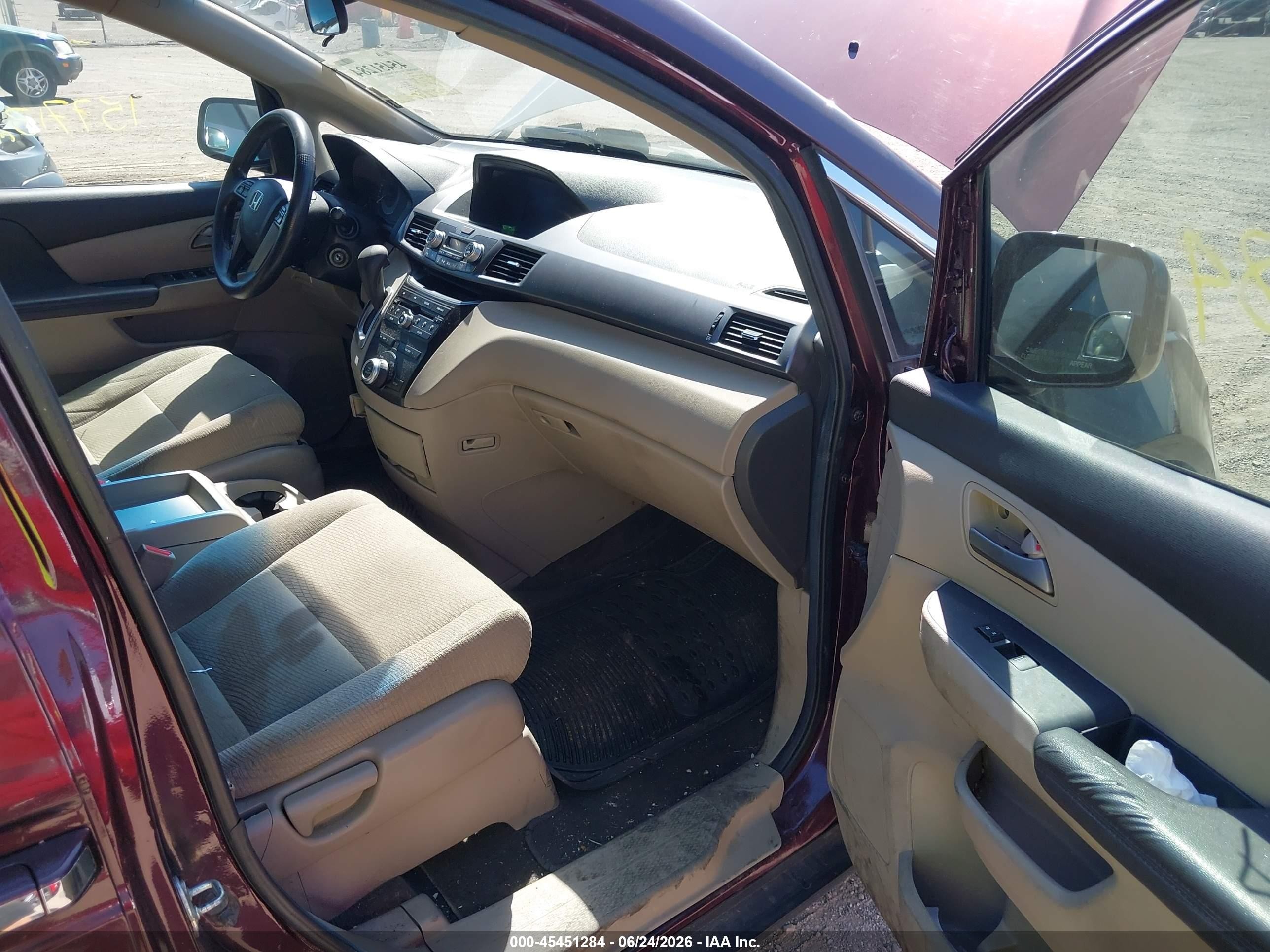 2012 Honda Odyssey Ex Бордовый vin: 5FNRL5H4XCB047125