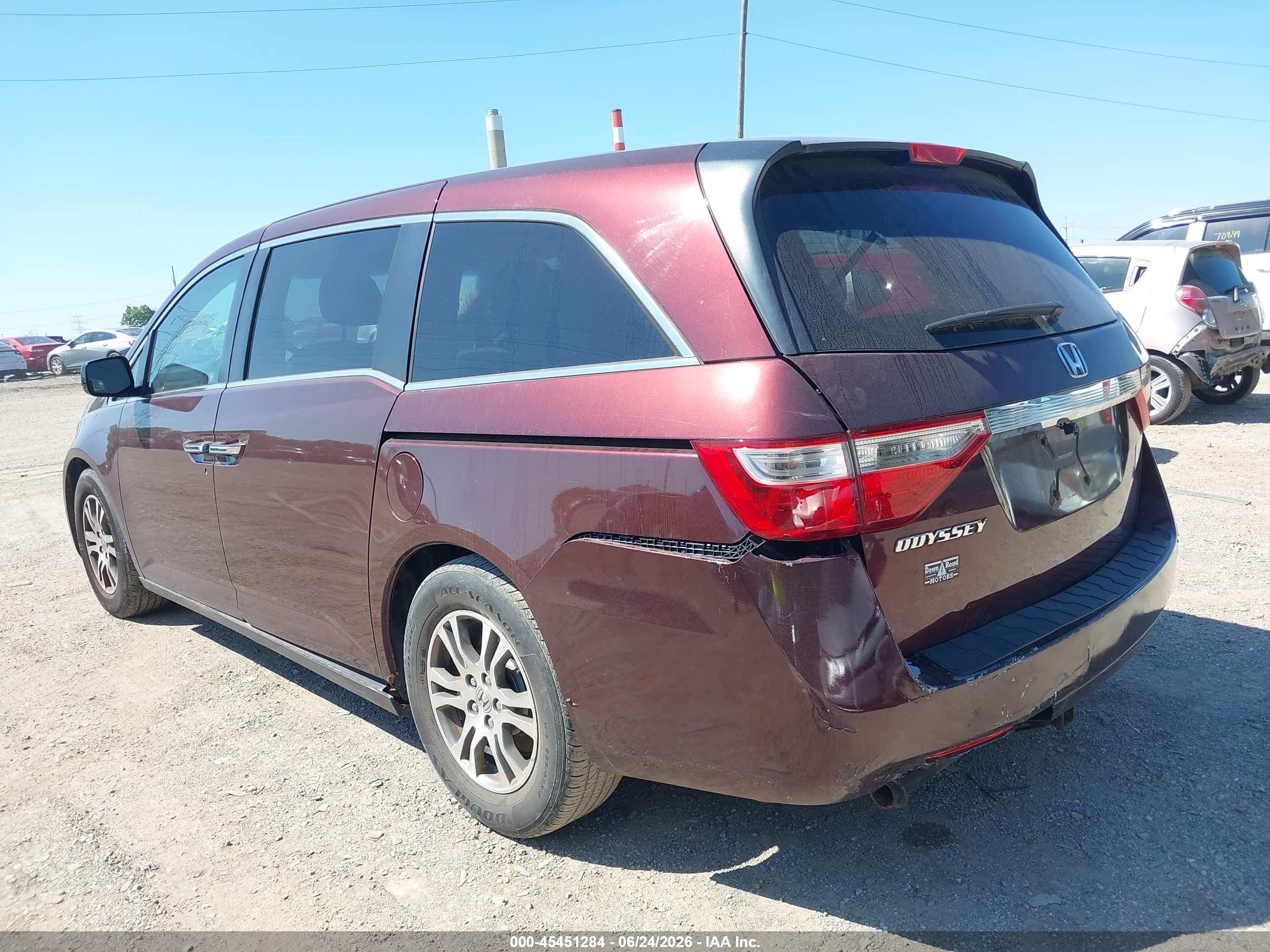2012 Honda Odyssey Ex Бордовый vin: 5FNRL5H4XCB047125