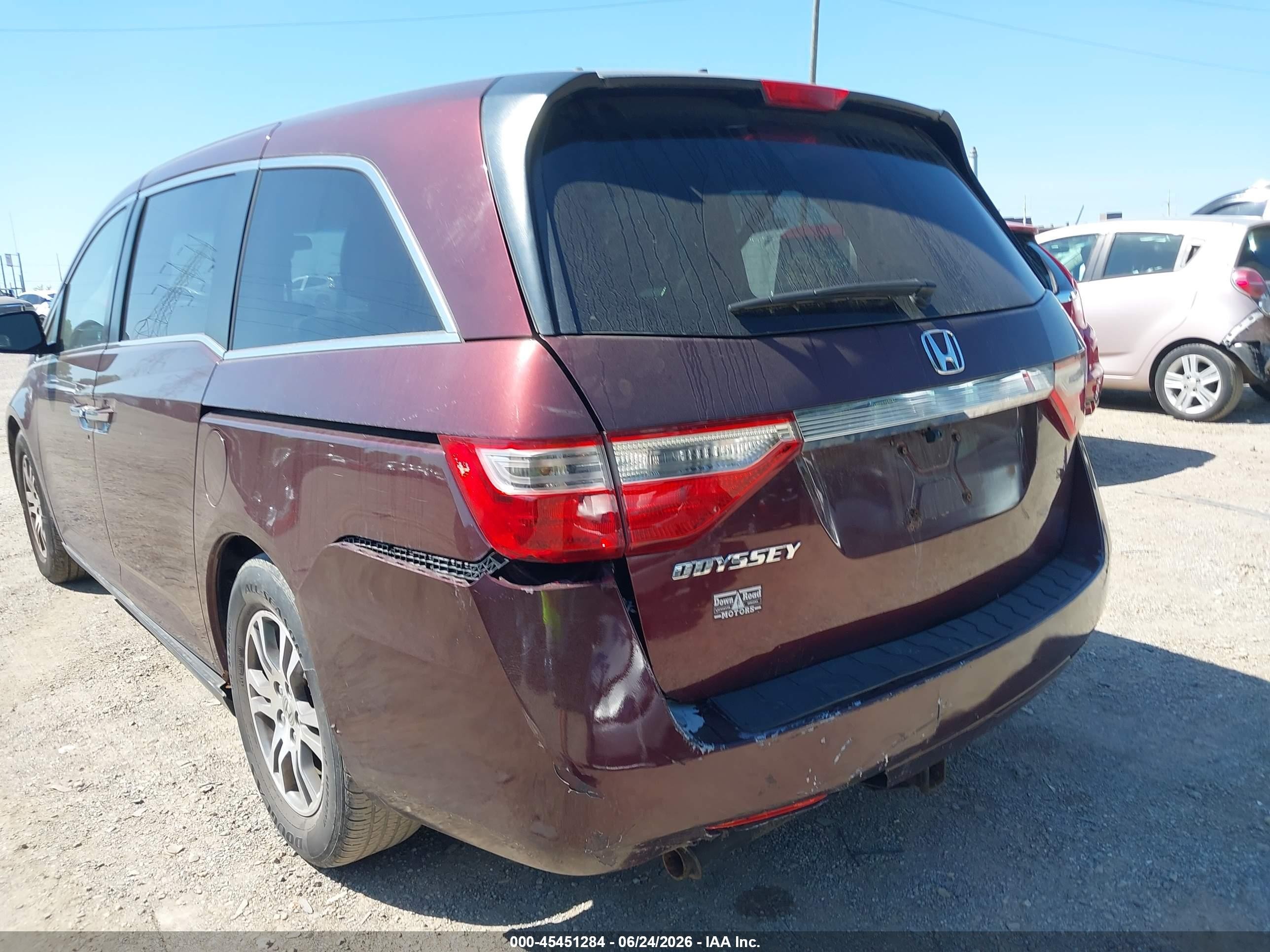 2012 Honda Odyssey Ex Бордовый vin: 5FNRL5H4XCB047125