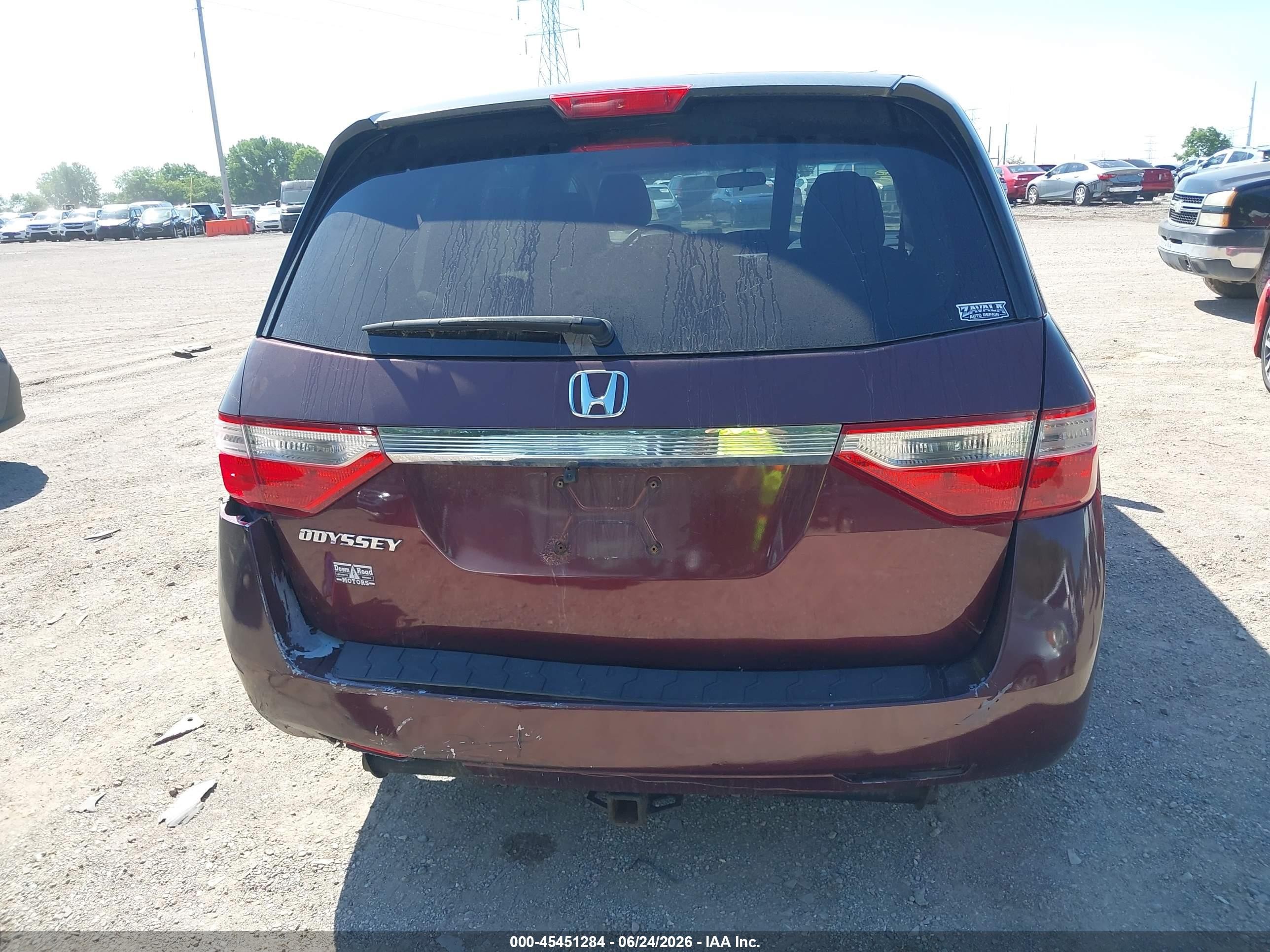 2012 Honda Odyssey Ex Бордовый vin: 5FNRL5H4XCB047125