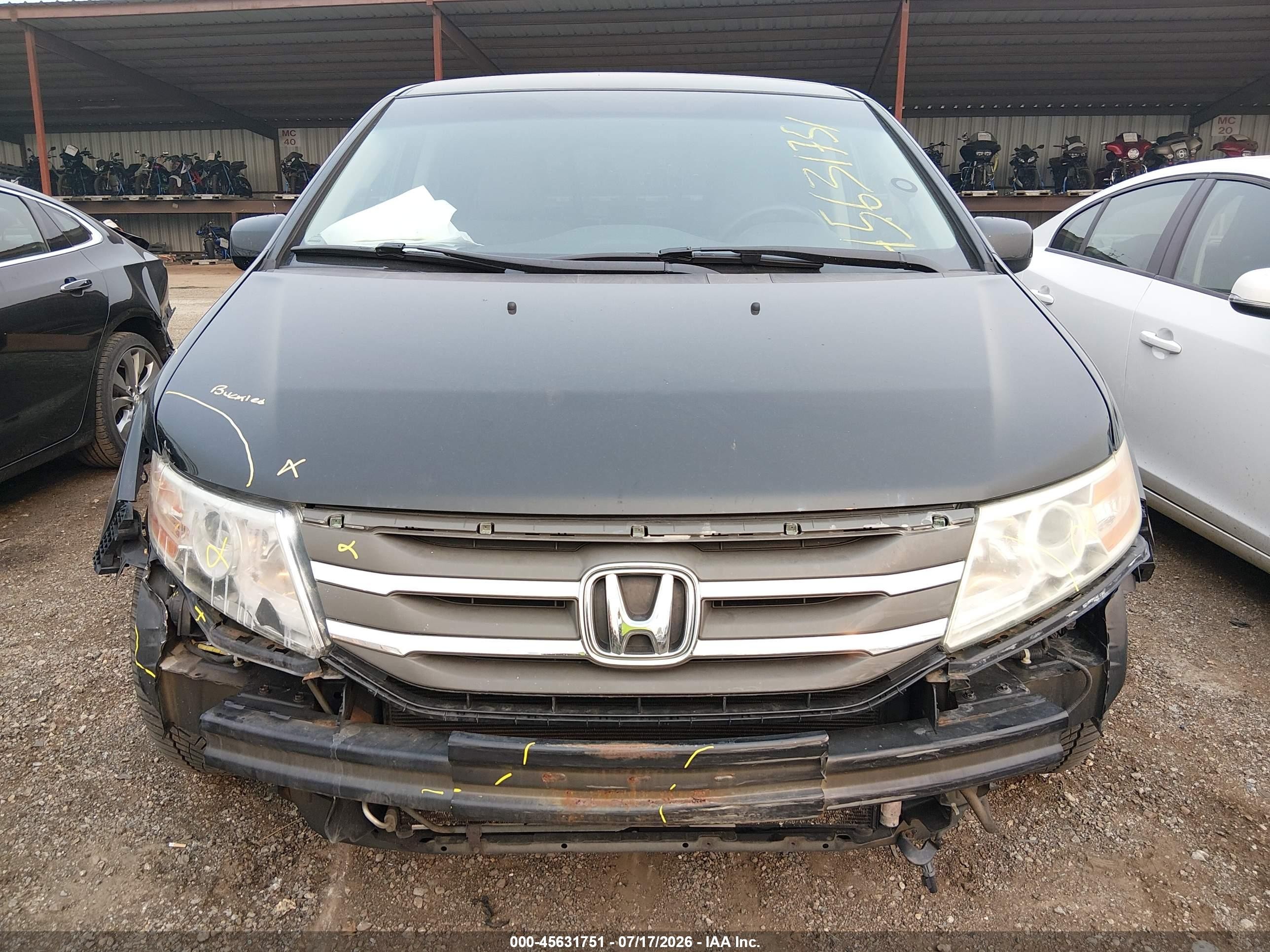 2012 Honda Odyssey Ex Черный vin: 5FNRL5H4XCB071148