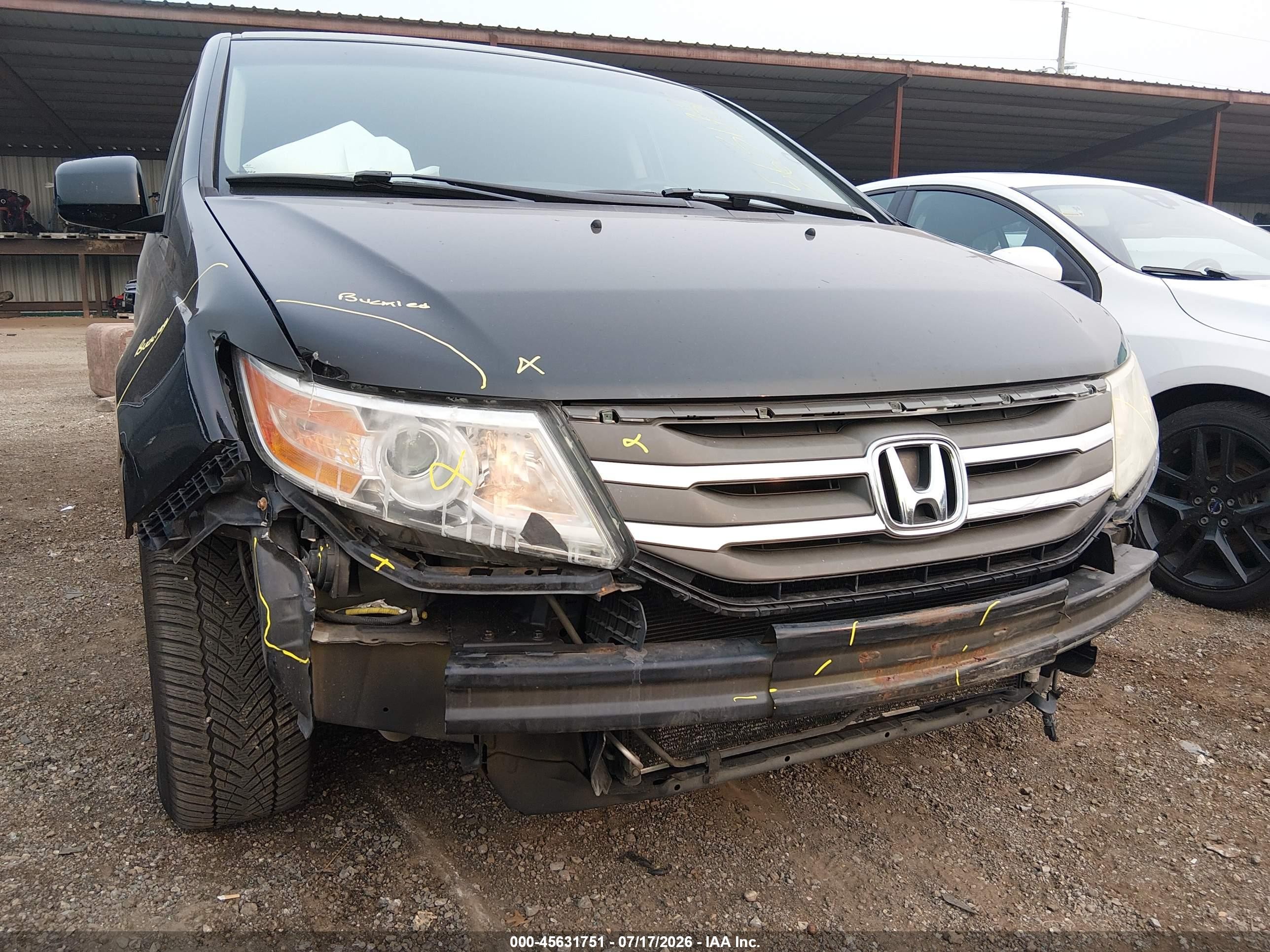 2012 Honda Odyssey Ex Черный vin: 5FNRL5H4XCB071148