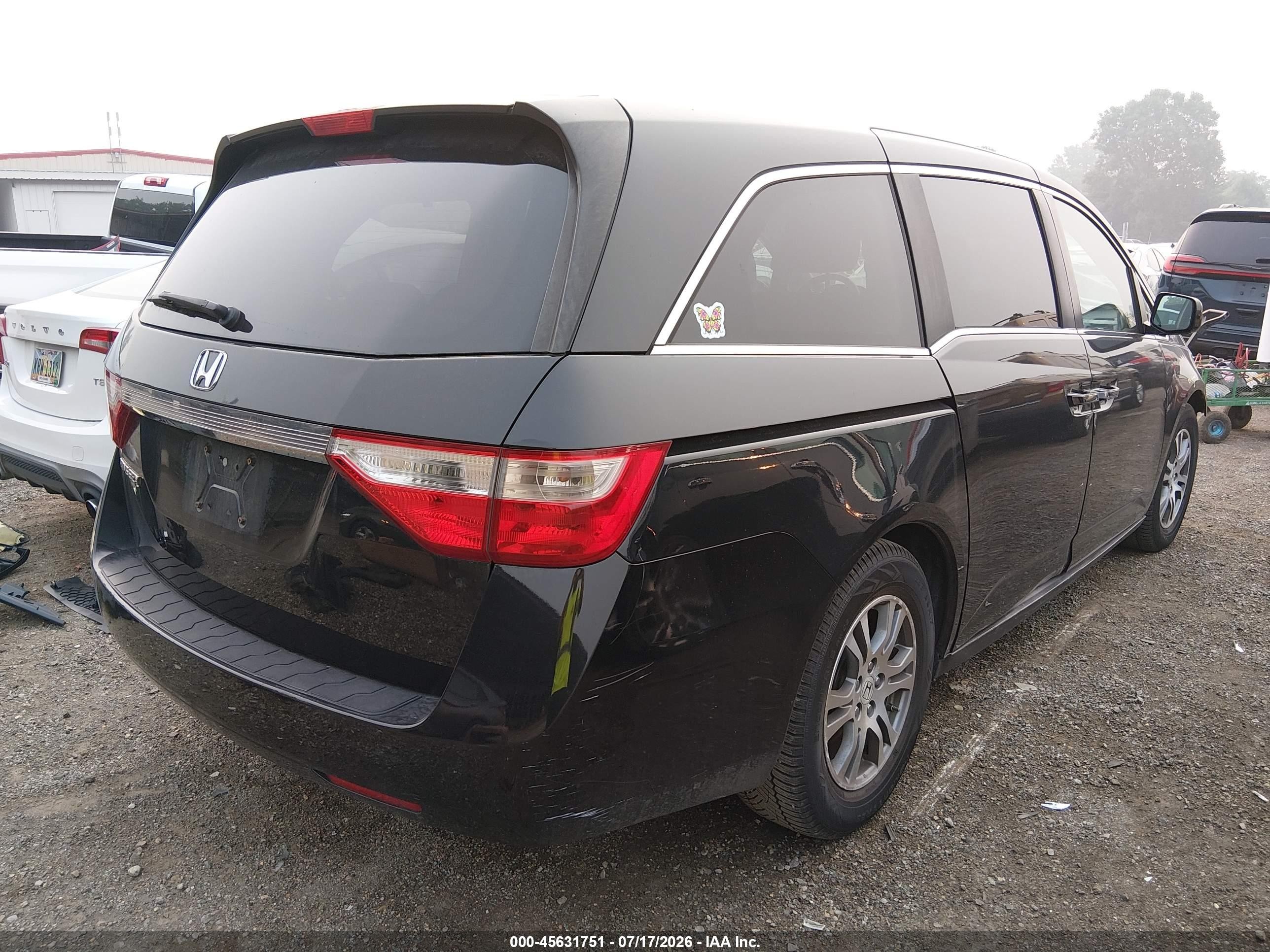 2012 Honda Odyssey Ex Черный vin: 5FNRL5H4XCB071148