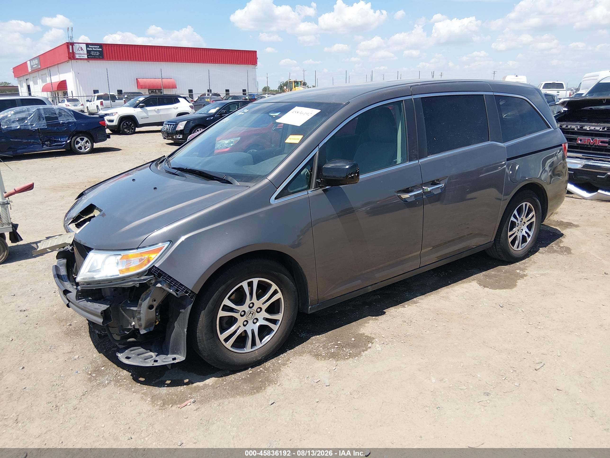 2012 Honda Odyssey Ex Gray vin: 5FNRL5H4XCB106173