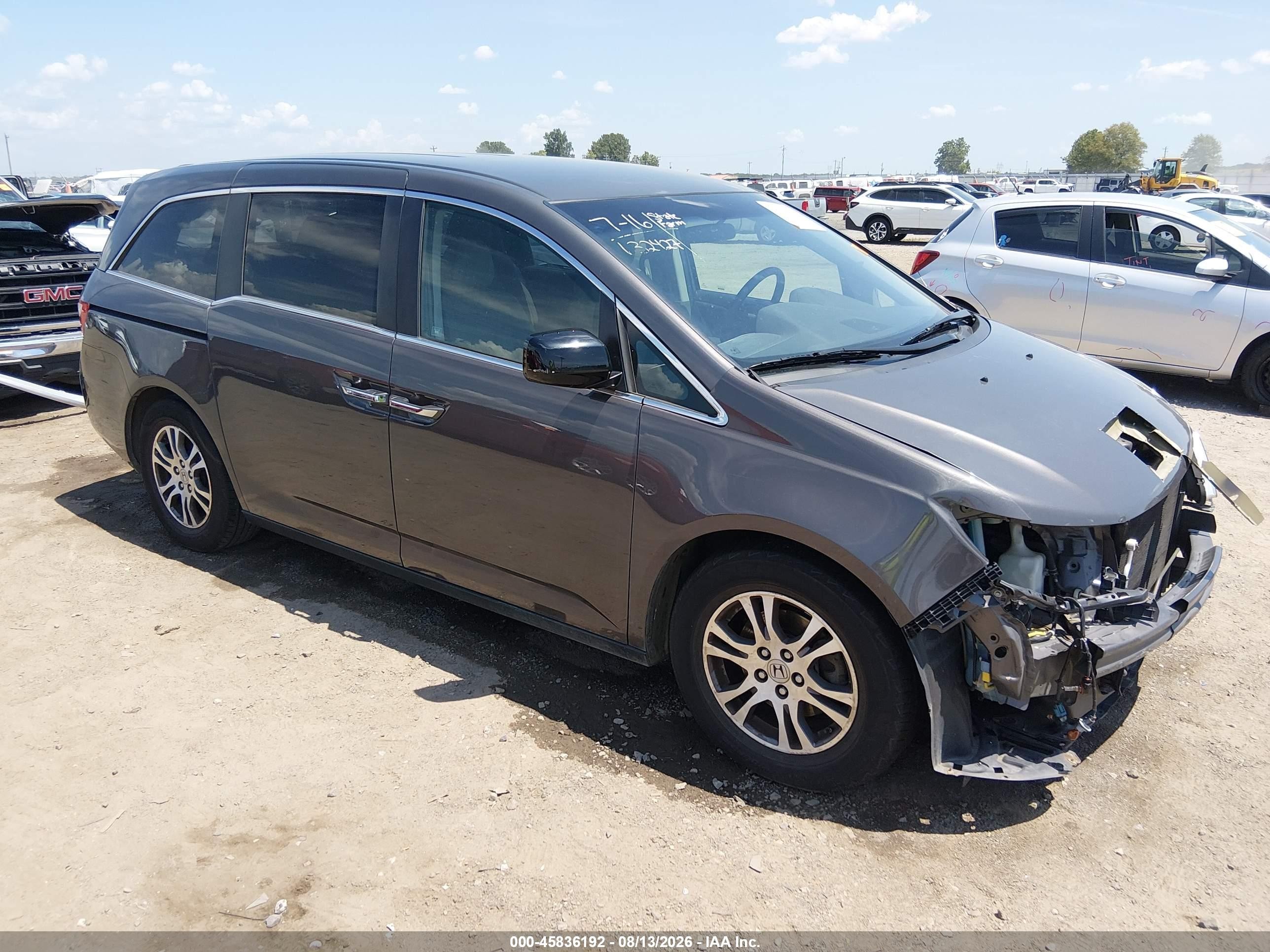 2012 Honda Odyssey Ex Gray vin: 5FNRL5H4XCB106173