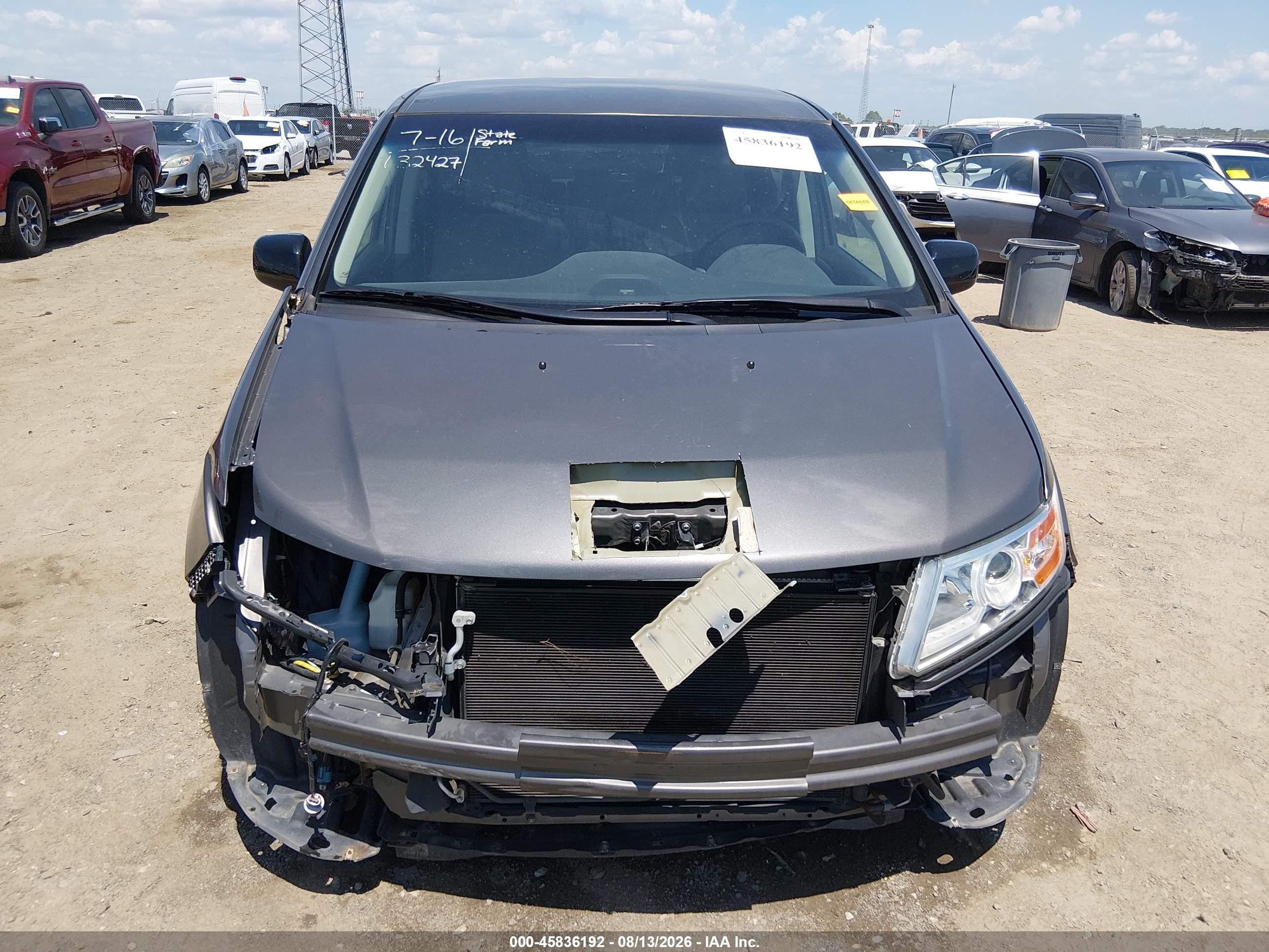 2012 Honda Odyssey Ex Gray vin: 5FNRL5H4XCB106173
