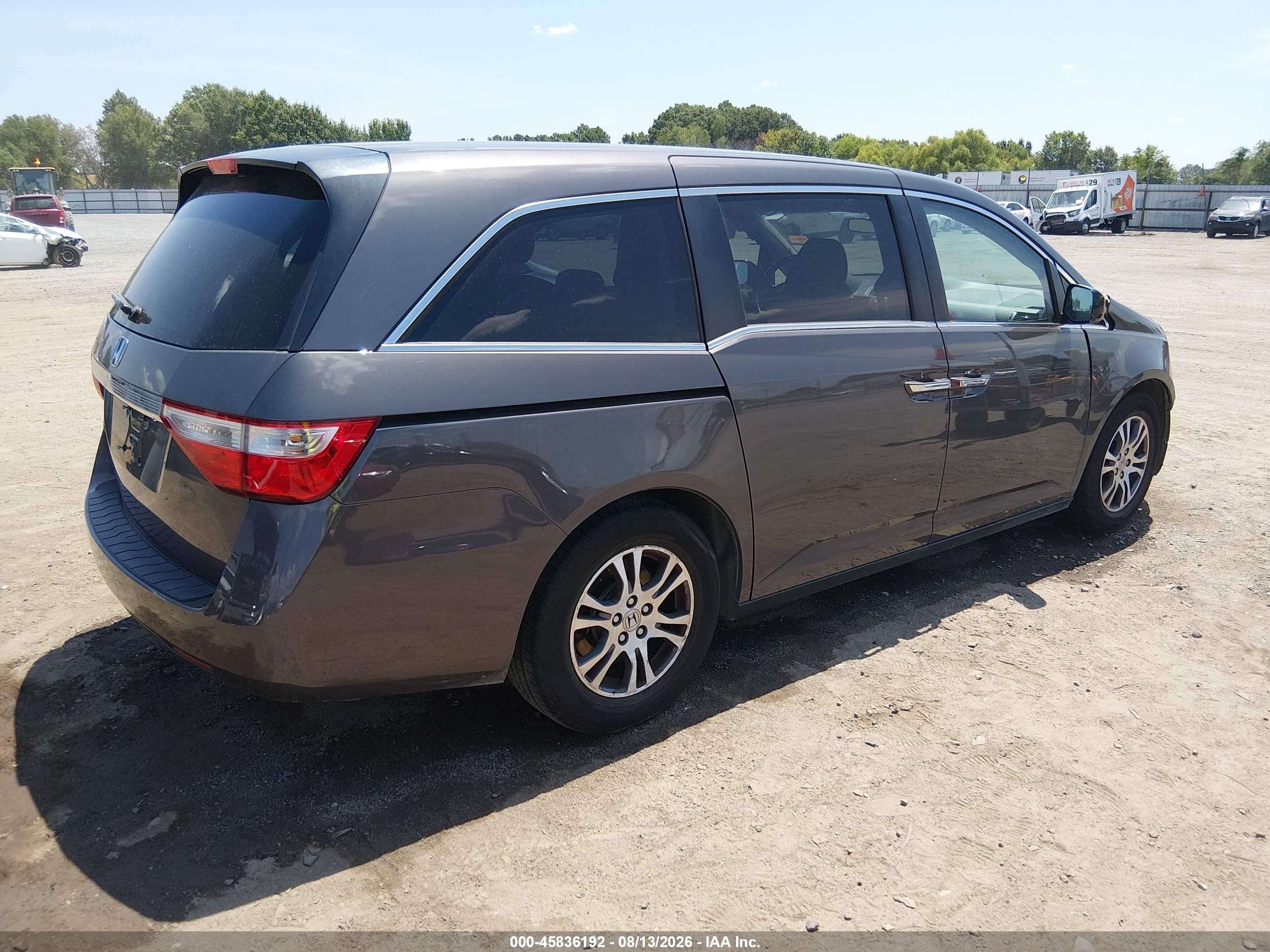 2012 Honda Odyssey Ex Gray vin: 5FNRL5H4XCB106173