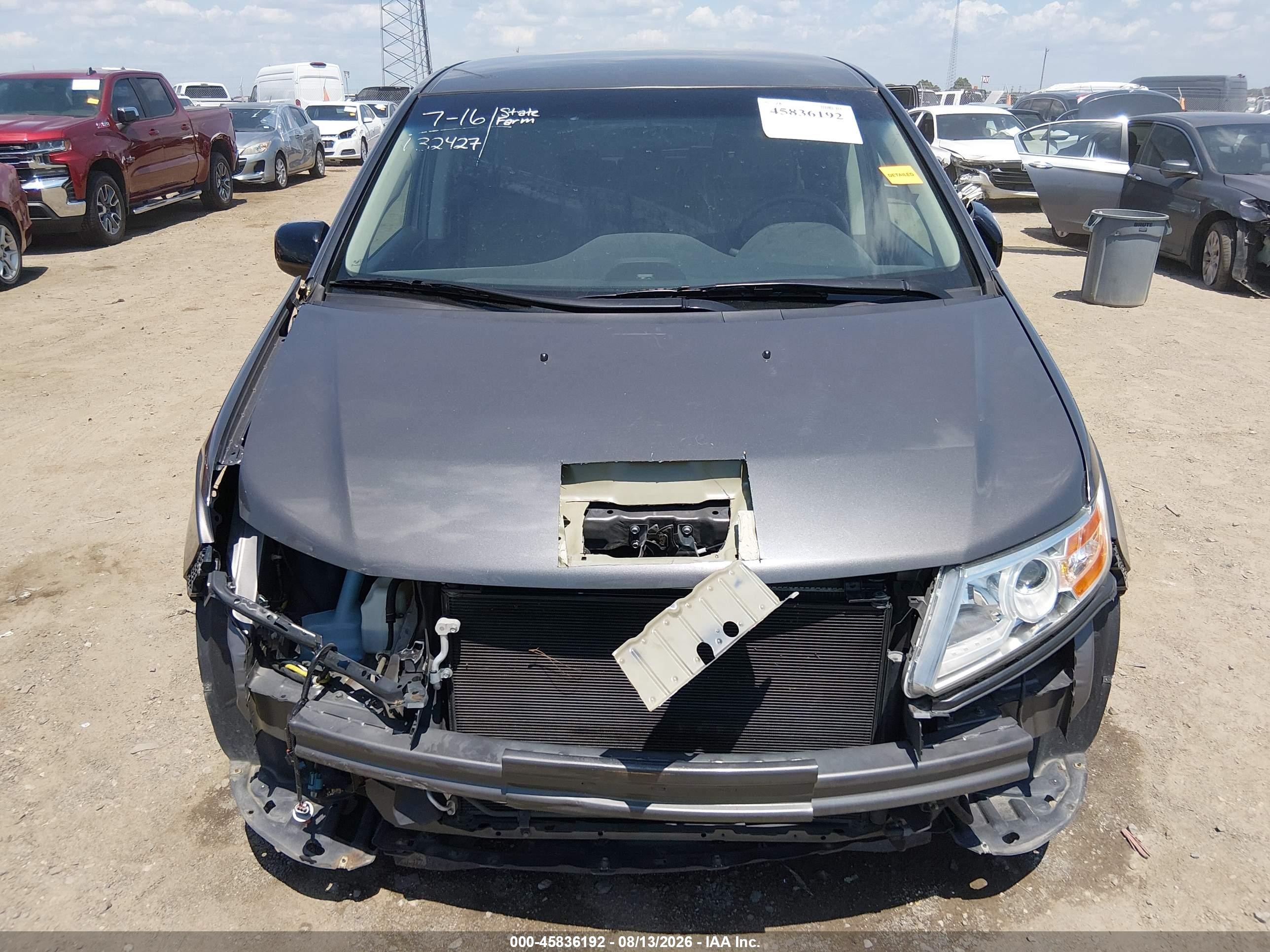 2012 Honda Odyssey Ex Gray vin: 5FNRL5H4XCB106173