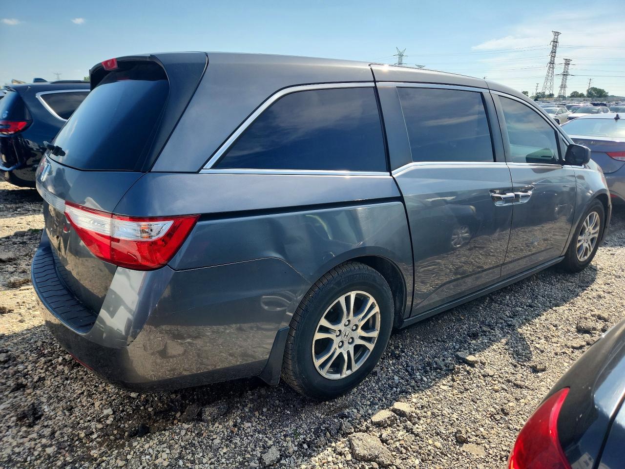 2013 Honda Odyssey Ex Gray vin: 5FNRL5H4XDB066419