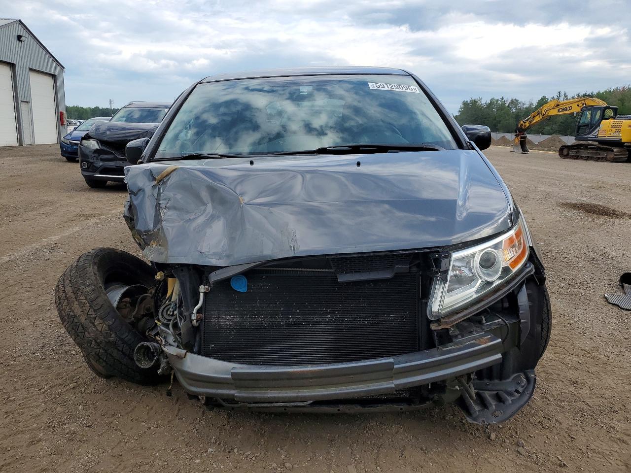 2013 Honda Odyssey Ex Gray vin: 5FNRL5H4XDB502010
