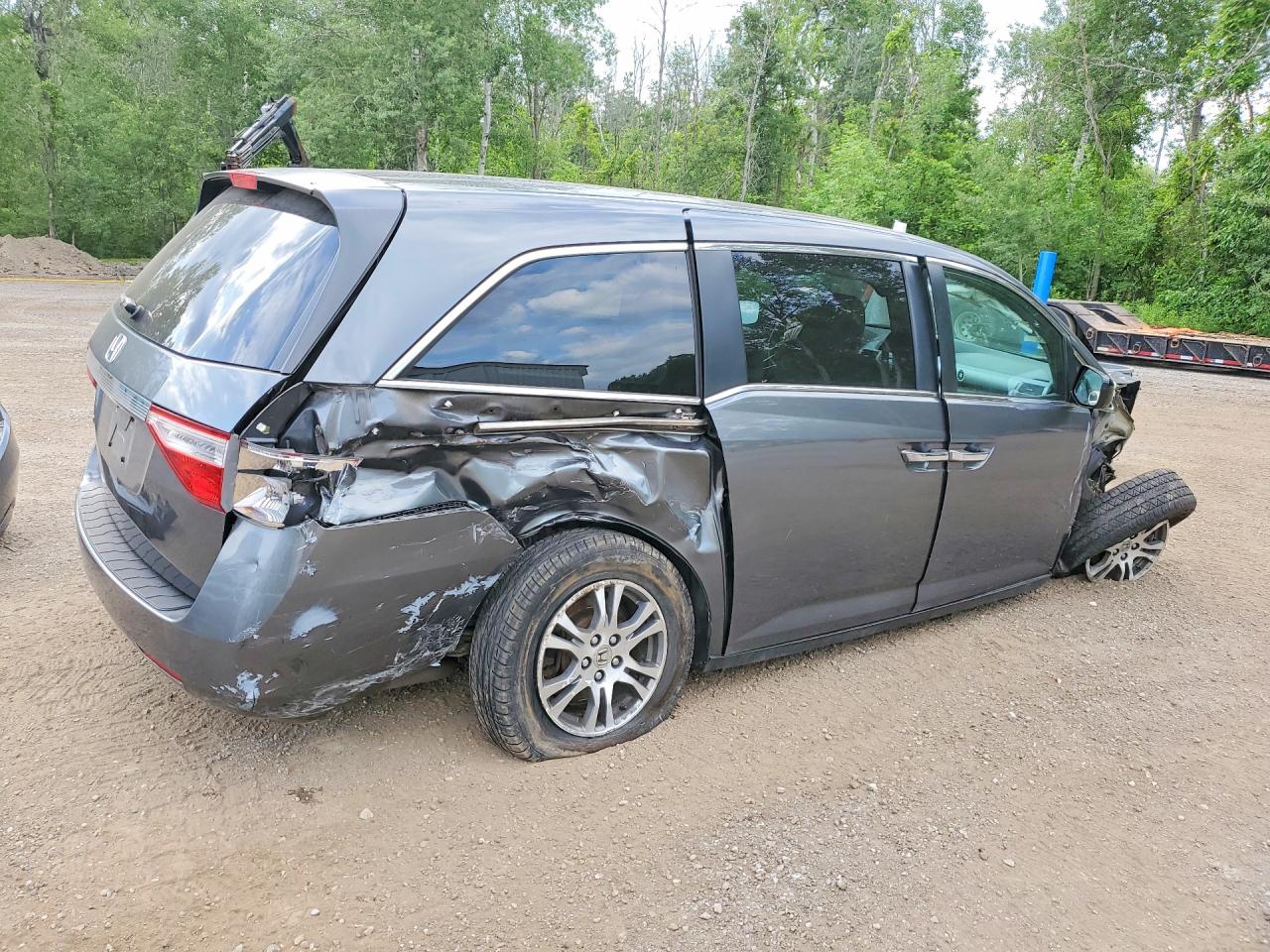 2013 Honda Odyssey Ex Gray vin: 5FNRL5H4XDB502010