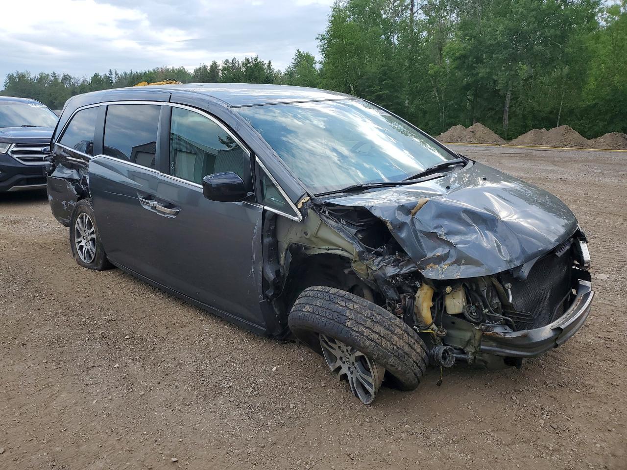 2013 Honda Odyssey Ex Gray vin: 5FNRL5H4XDB502010