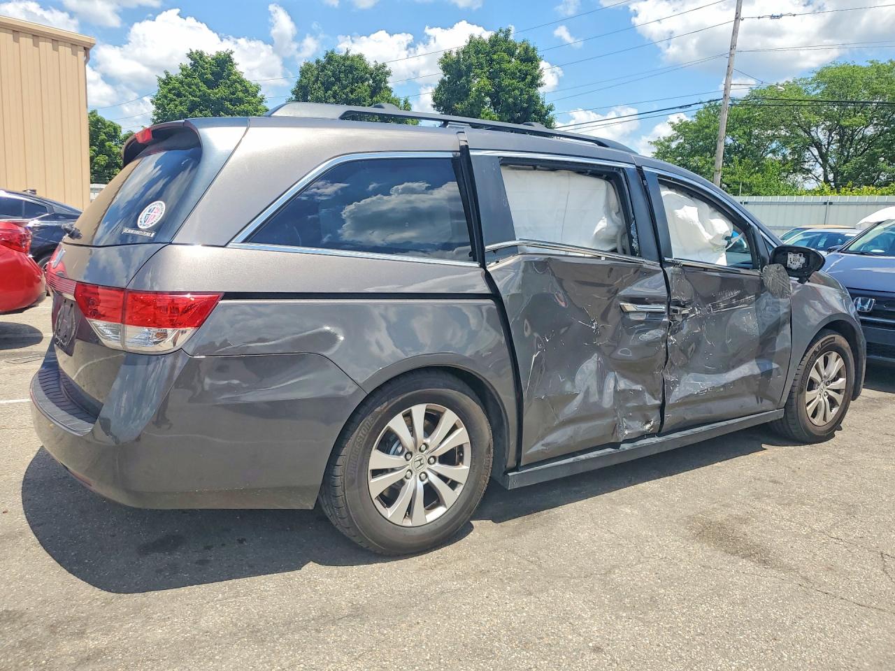 2014 Honda Odyssey Ex Gray vin: 5FNRL5H4XEB018260
